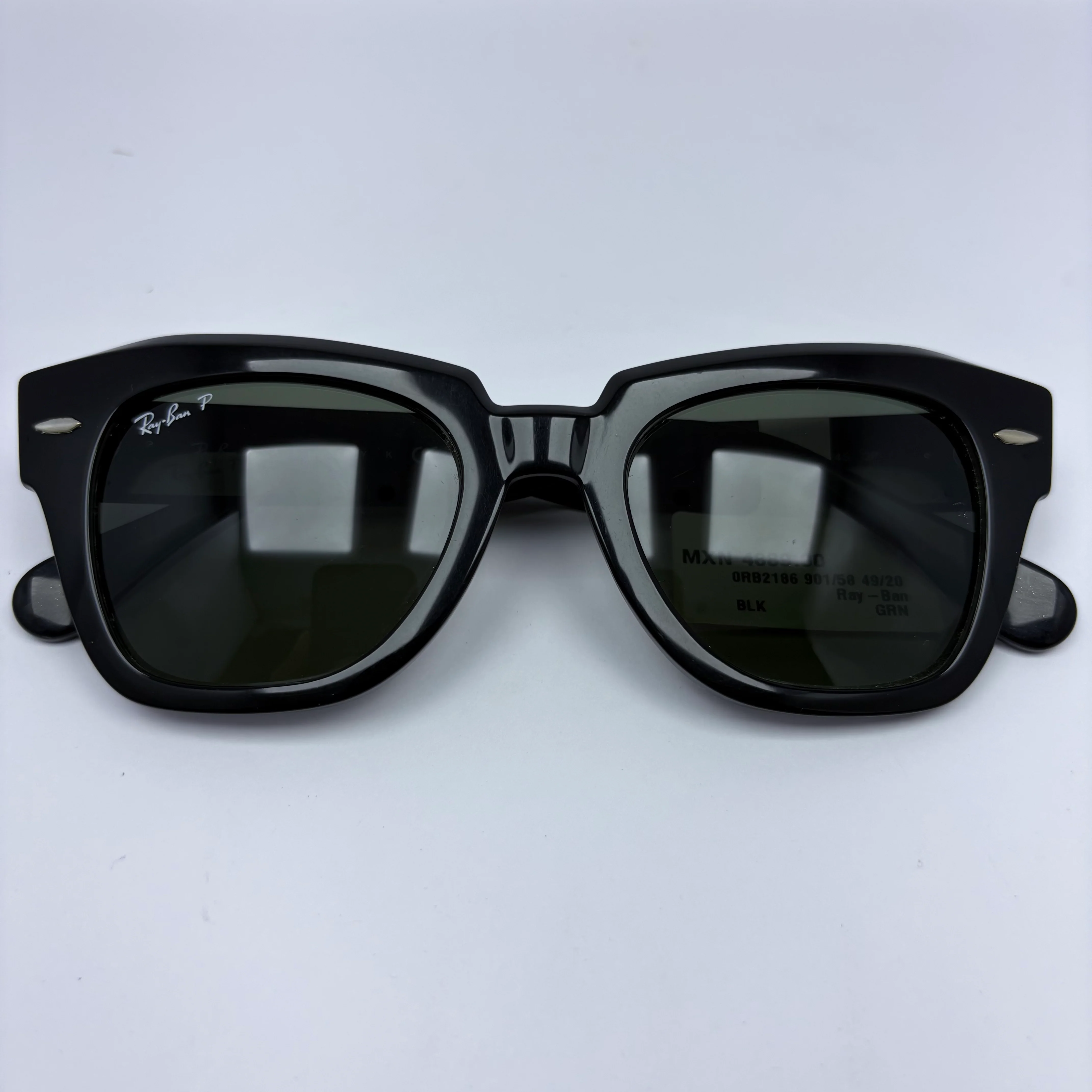 Lentes Ray Ban RB2186 State Street Verde G-15 Polarizado - Image 2