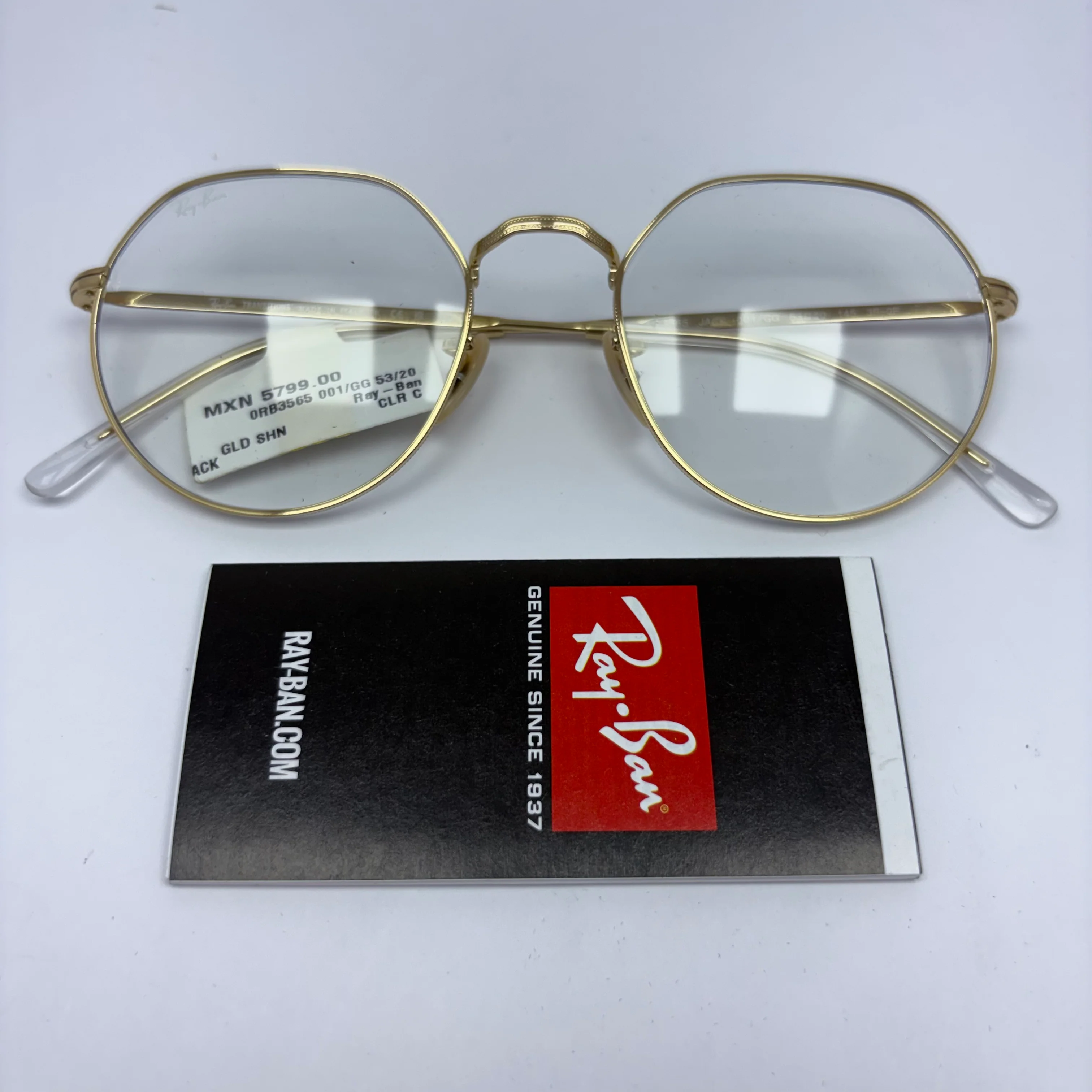 Lentes Ray Ban RB3565 Jack Transitions Transparente & Azul - Image 4