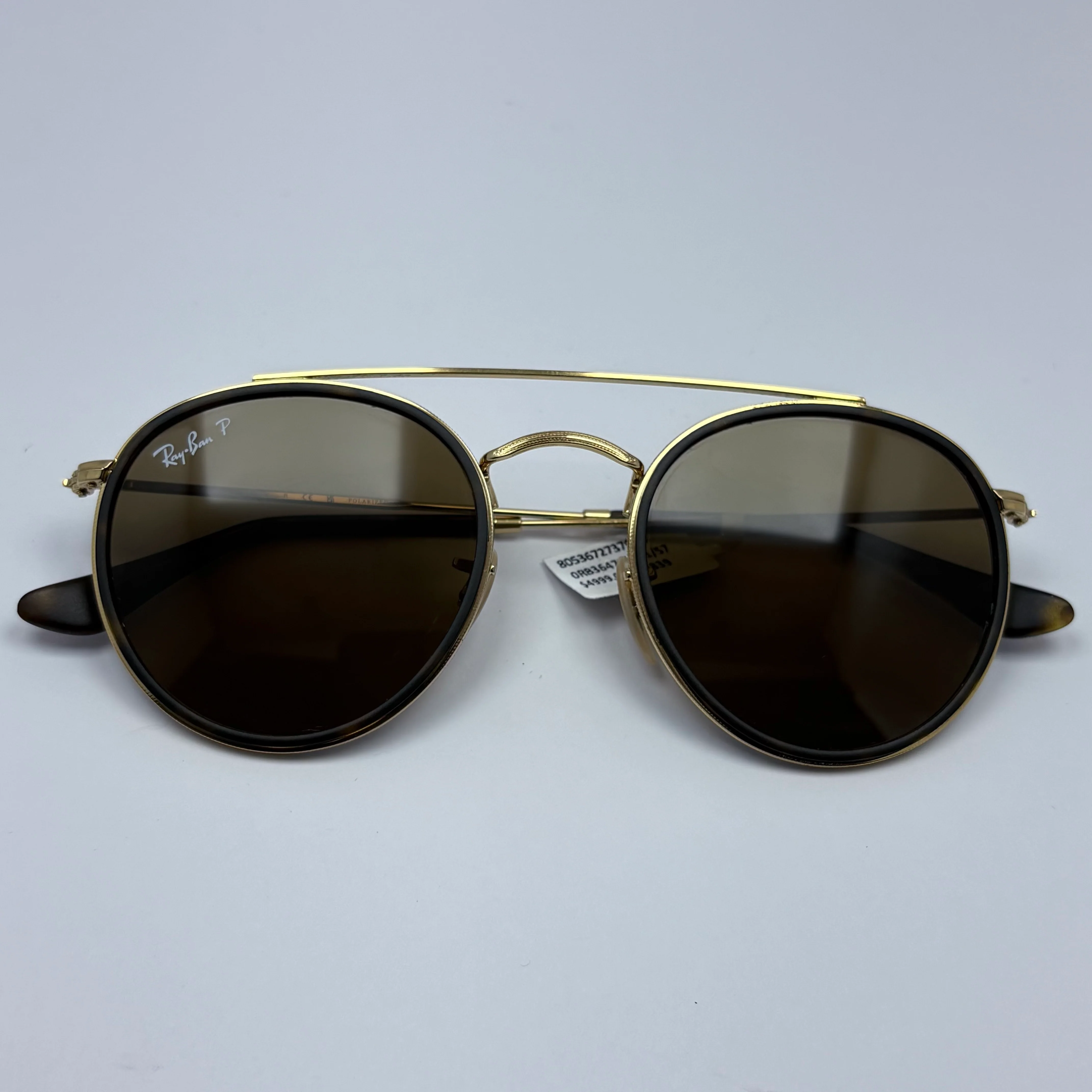 Lentes Ray Ban RB3647N Round Double Bridge Café Polarizados - Image 2