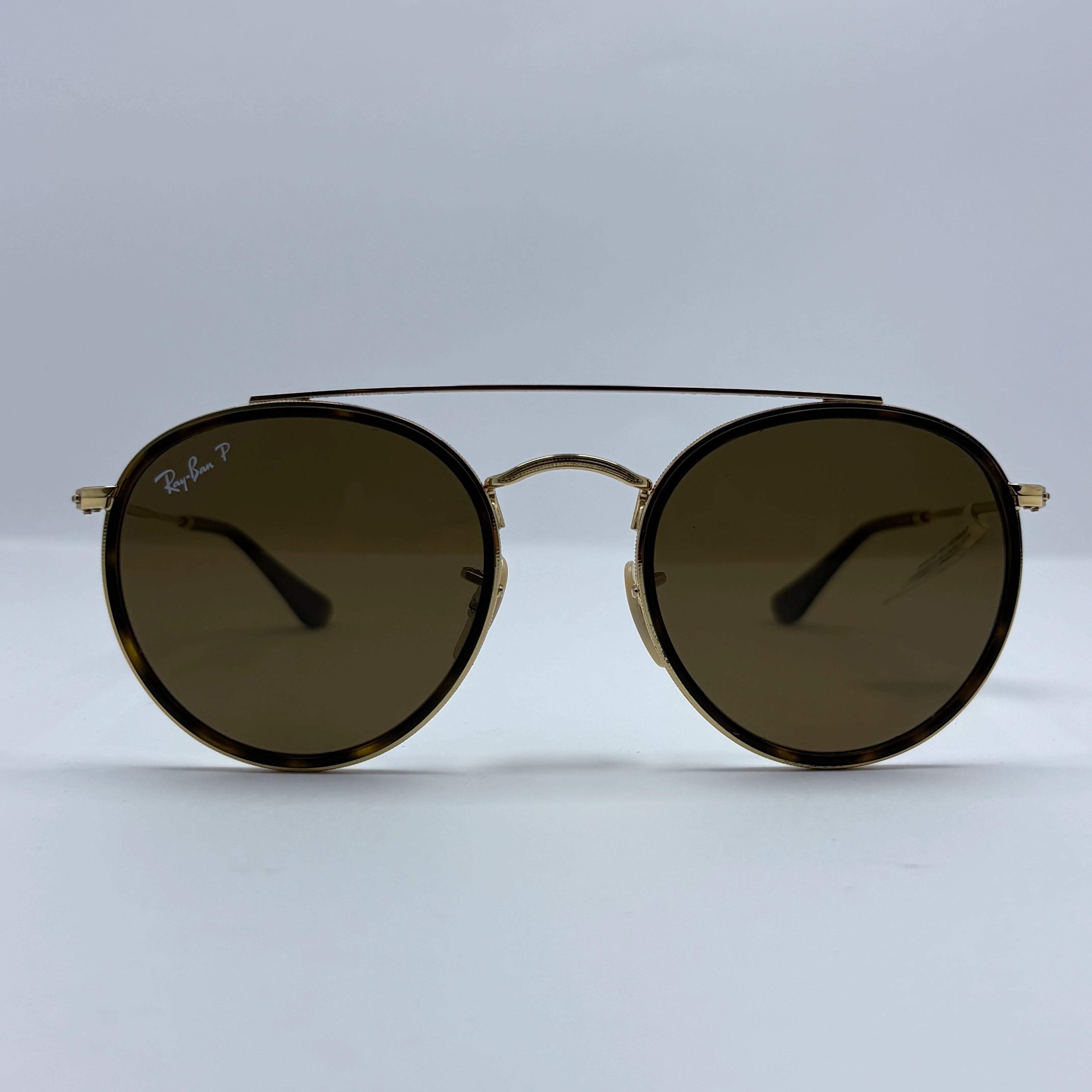 Lentes Ray Ban RB3647N Round Double Bridge Café Polarizados - Image 3