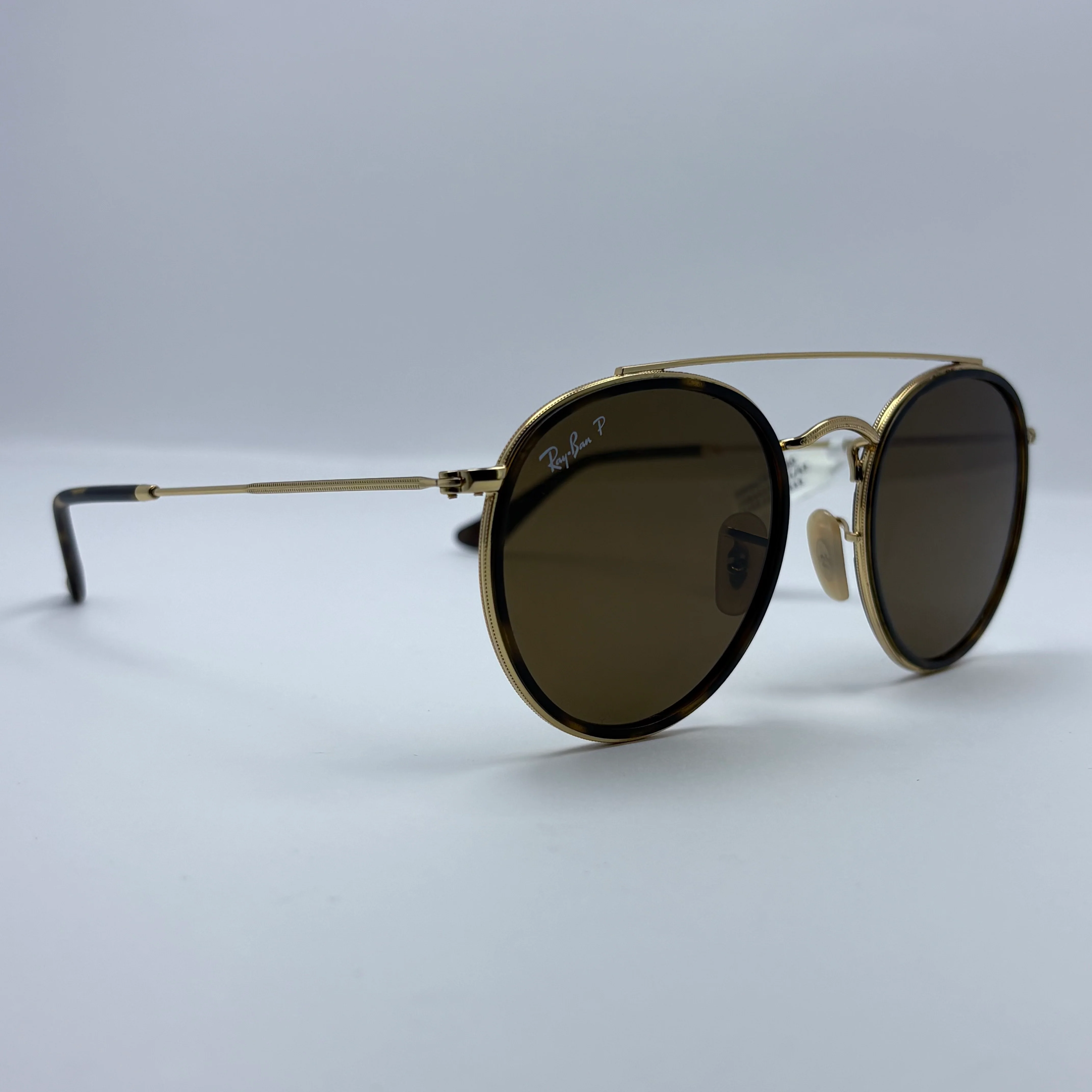 Lentes Ray Ban RB3647N Round Double Bridge Café Polarizados - Image 6
