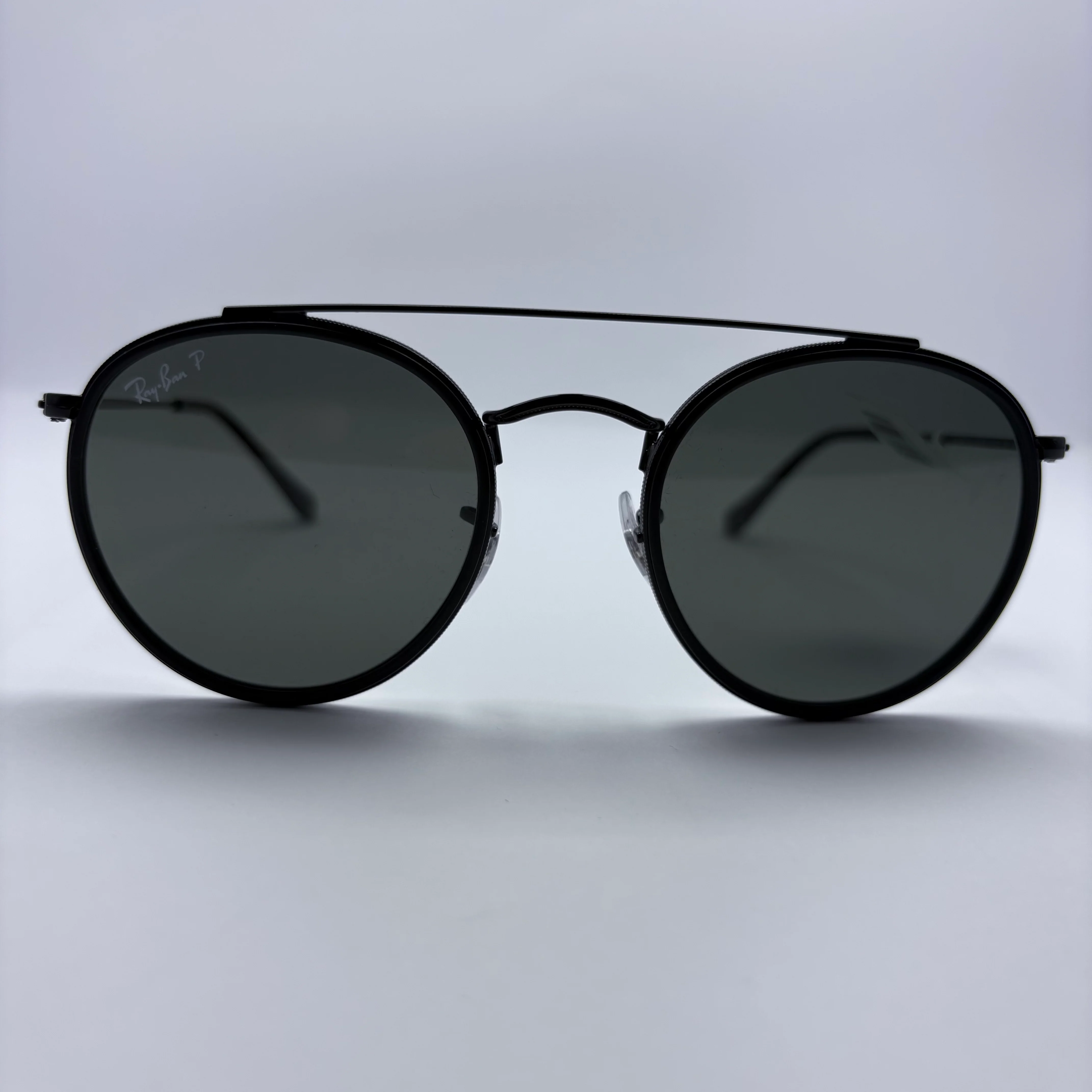 Lentes Ray Ban RB3647N Round Double Bridge Negro Polarizado - Image 3