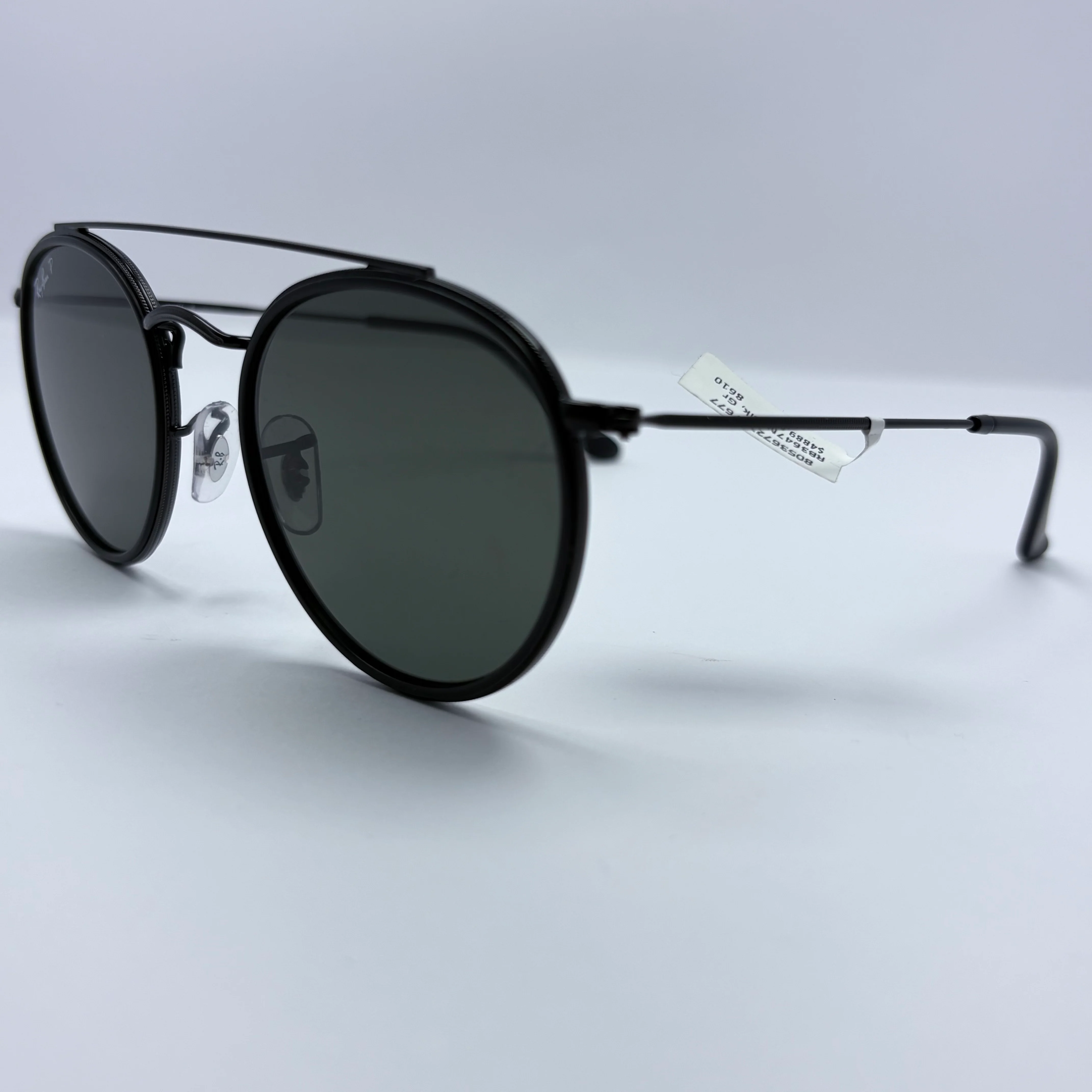 Lentes Ray Ban RB3647N Round Double Bridge Negro Polarizado - Image 4