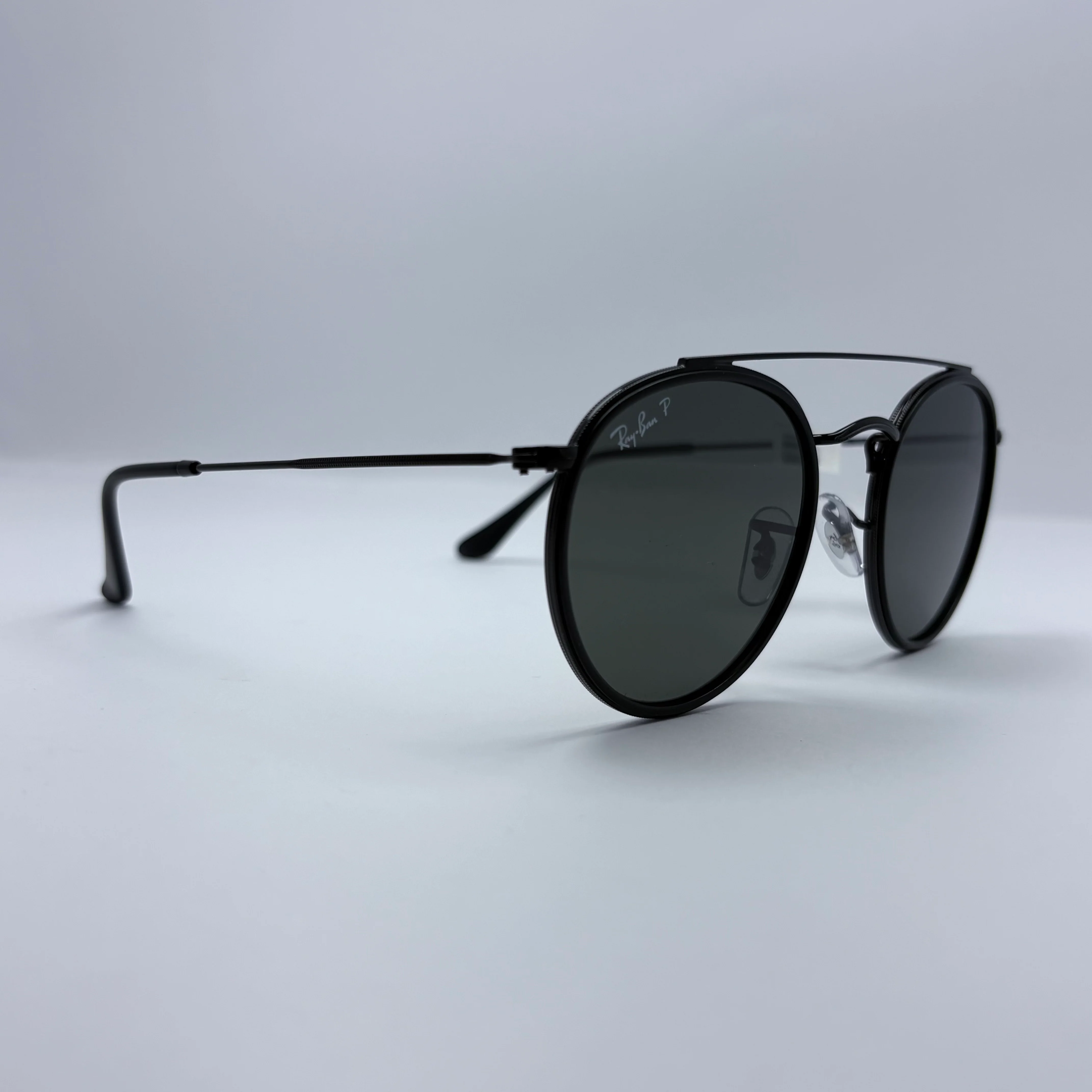 Lentes Ray Ban RB3647N Round Double Bridge Negro Polarizado - Image 6