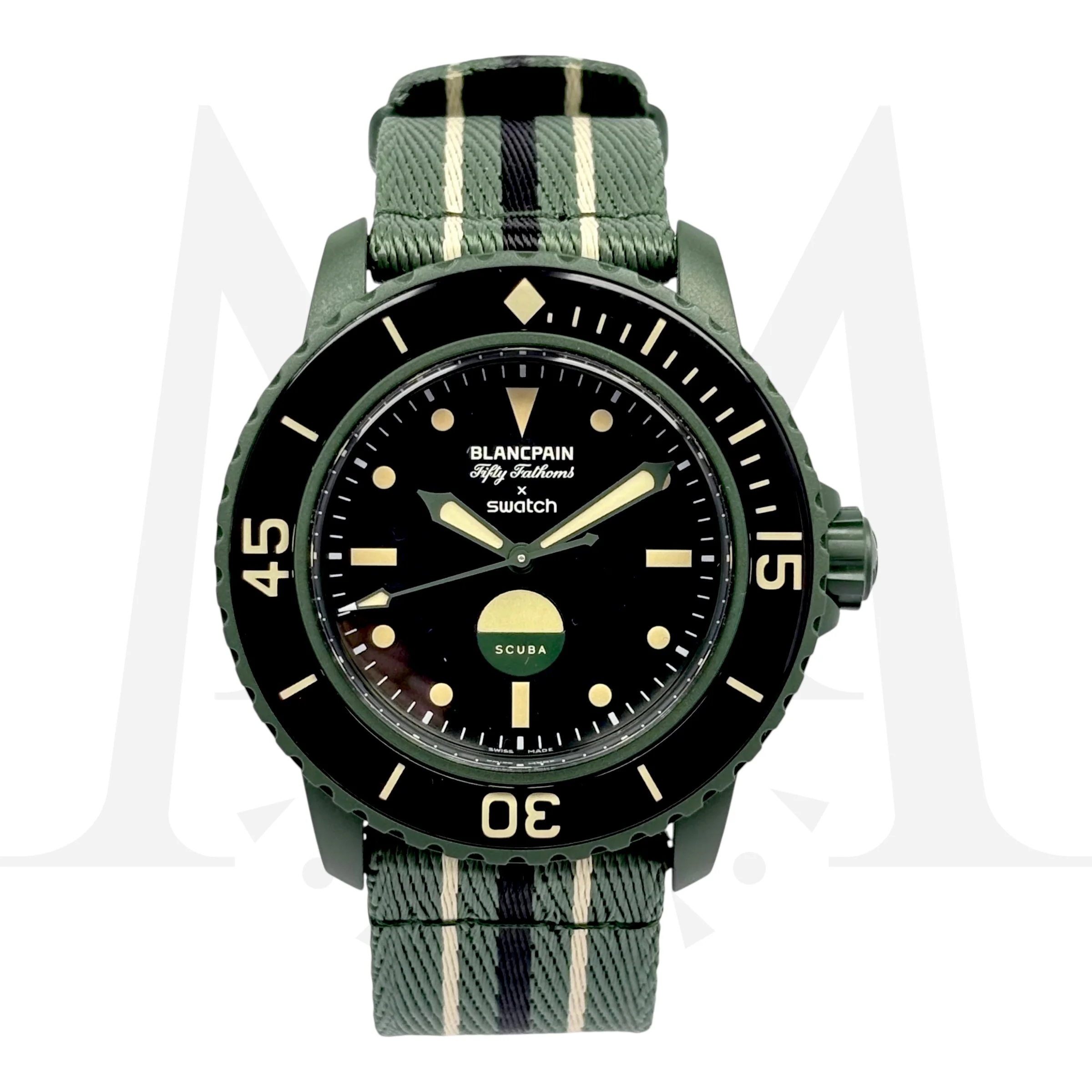 Reloj Blancpain x Swatch Scuba Fifty Fathoms Green Automático | JY
