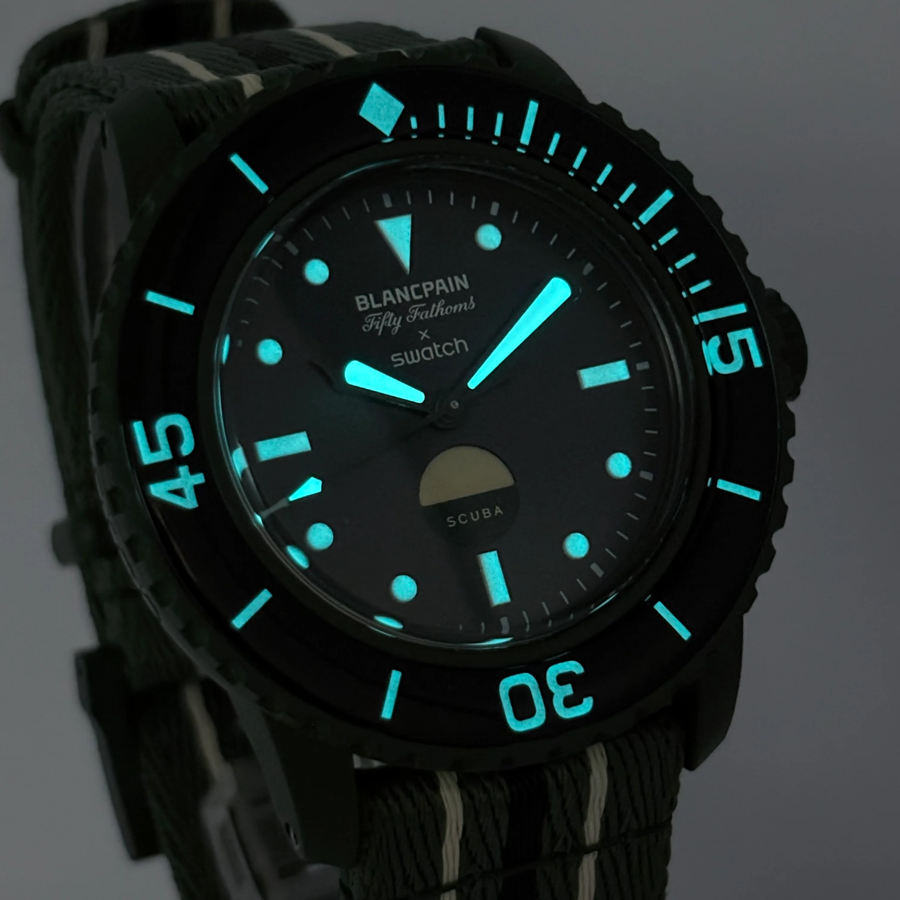 Reloj Blancpain x Swatch Scuba Fifty Fathoms Green Automático | JY - Image 3