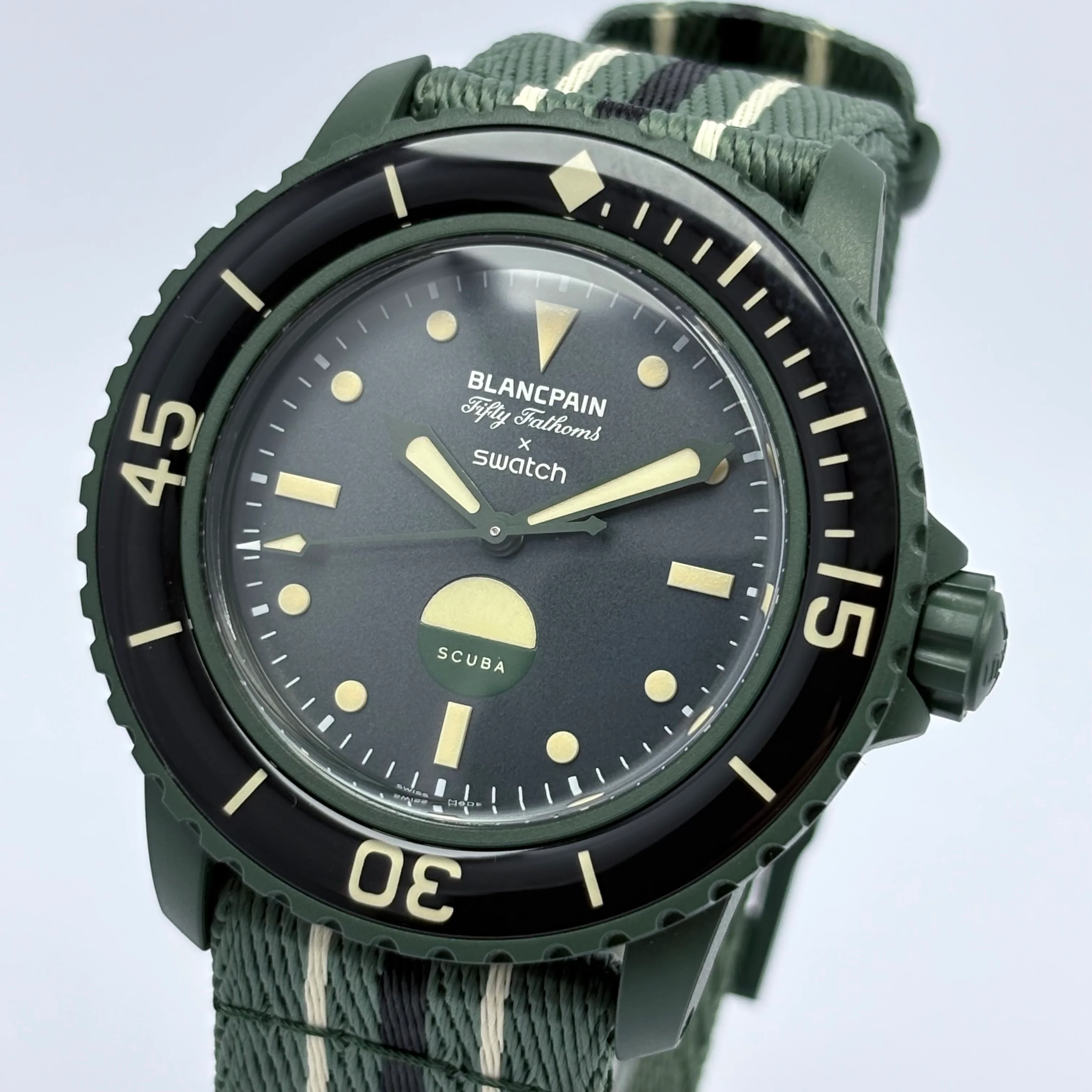 Reloj Blancpain x Swatch Scuba Fifty Fathoms Green Automático | JY - Image 4