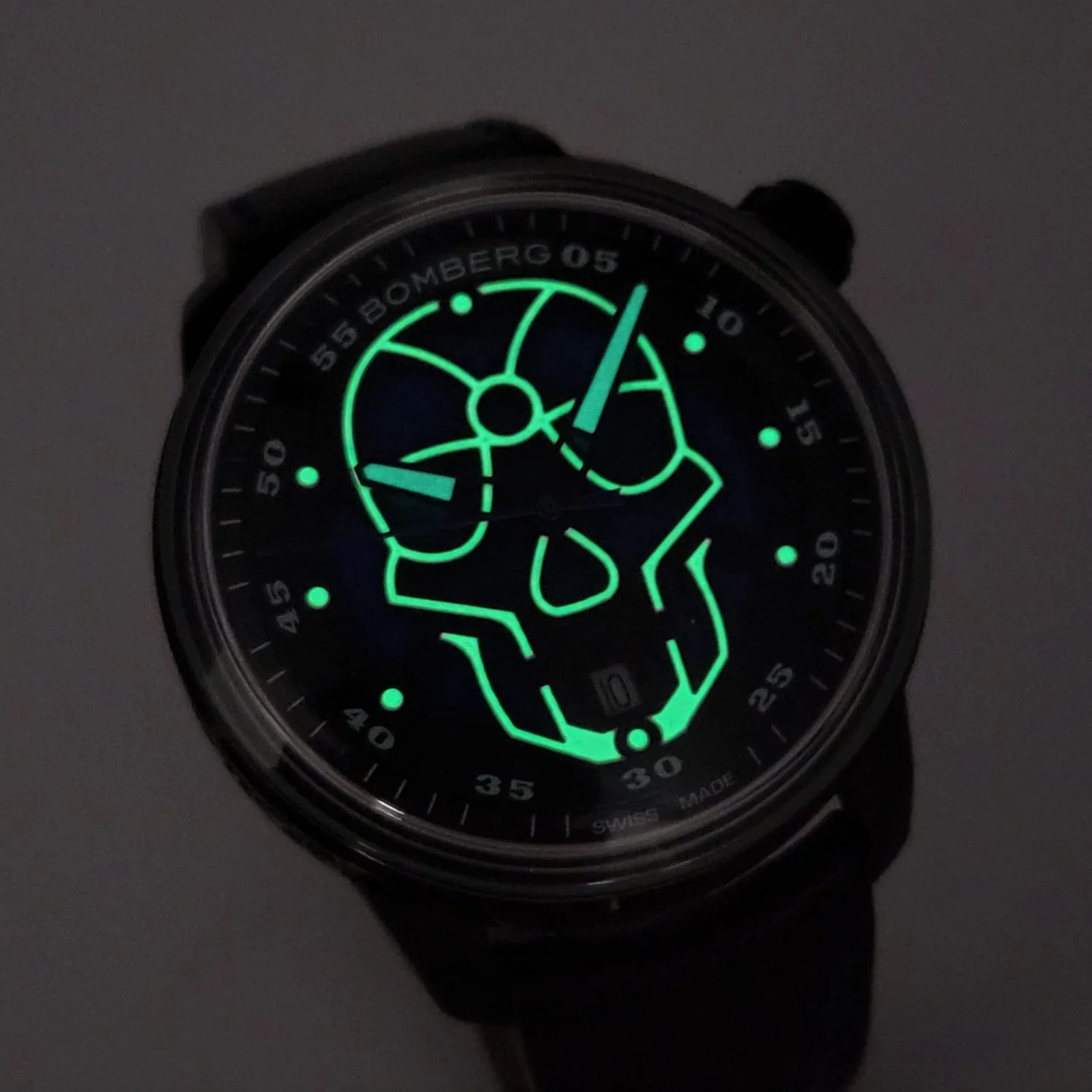 Reloj Bomberg BB-01 Skull Blue Automático - Image 2