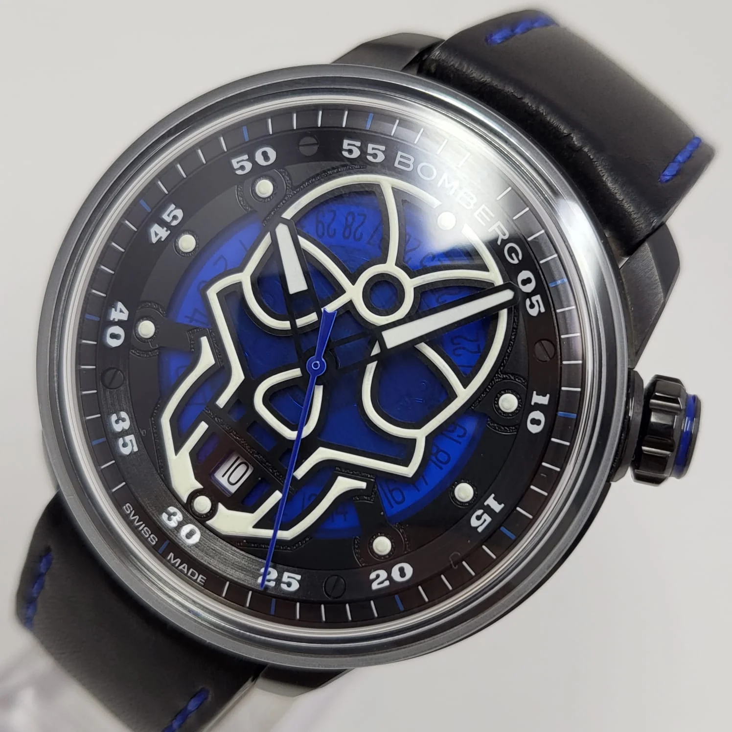 Reloj Bomberg BB-01 Skull Blue Automático - Image 4