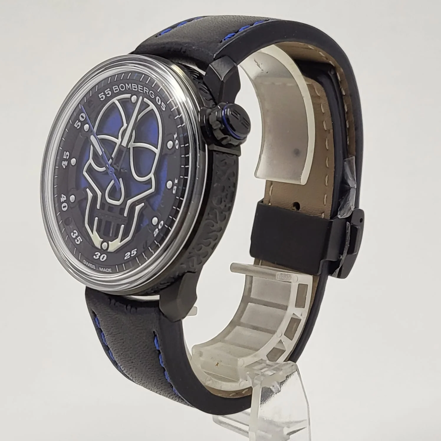 Reloj Bomberg BB-01 Skull Blue Automático - Image 6