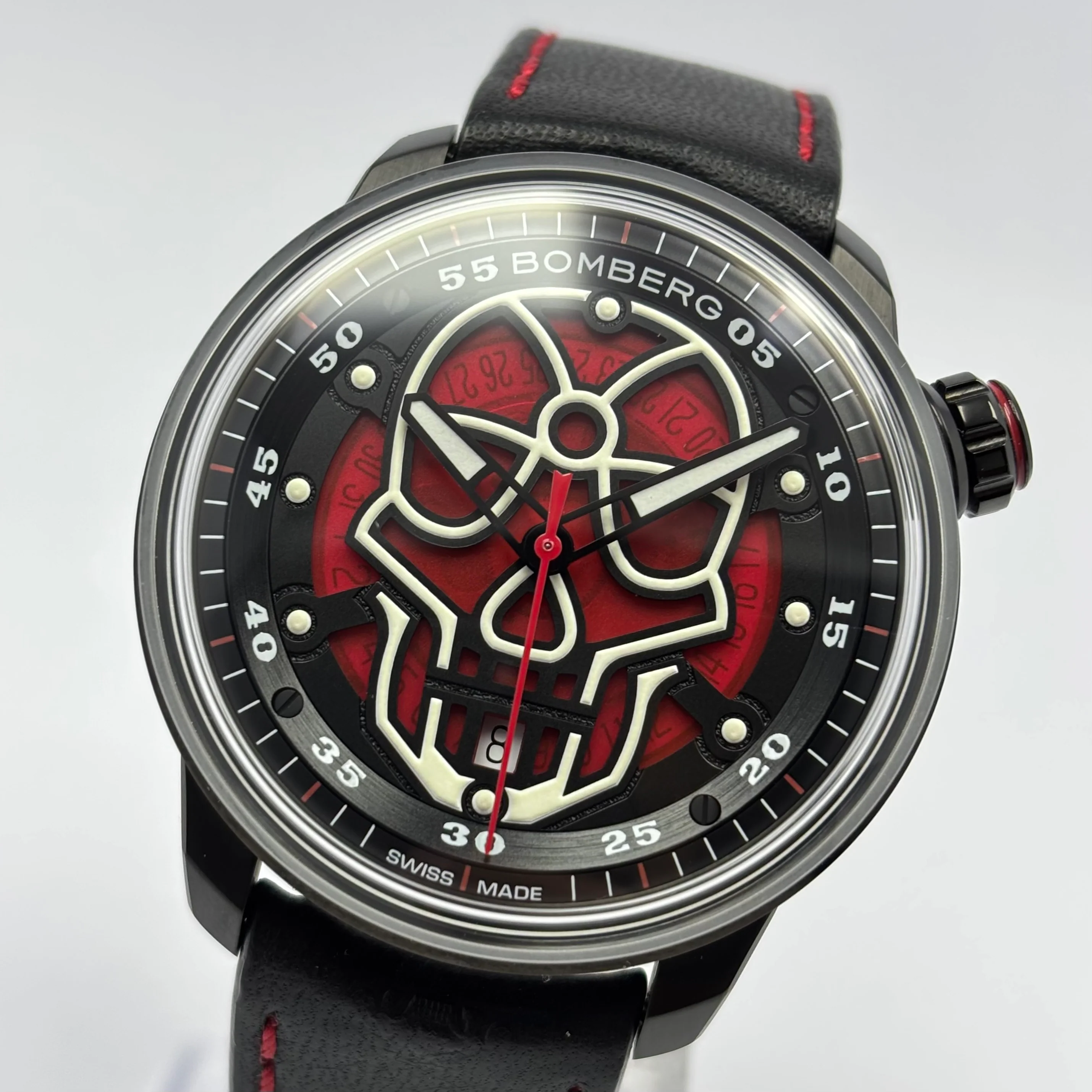 Reloj Bomberg BB-01 Skull Red Automático l LT - Image 3