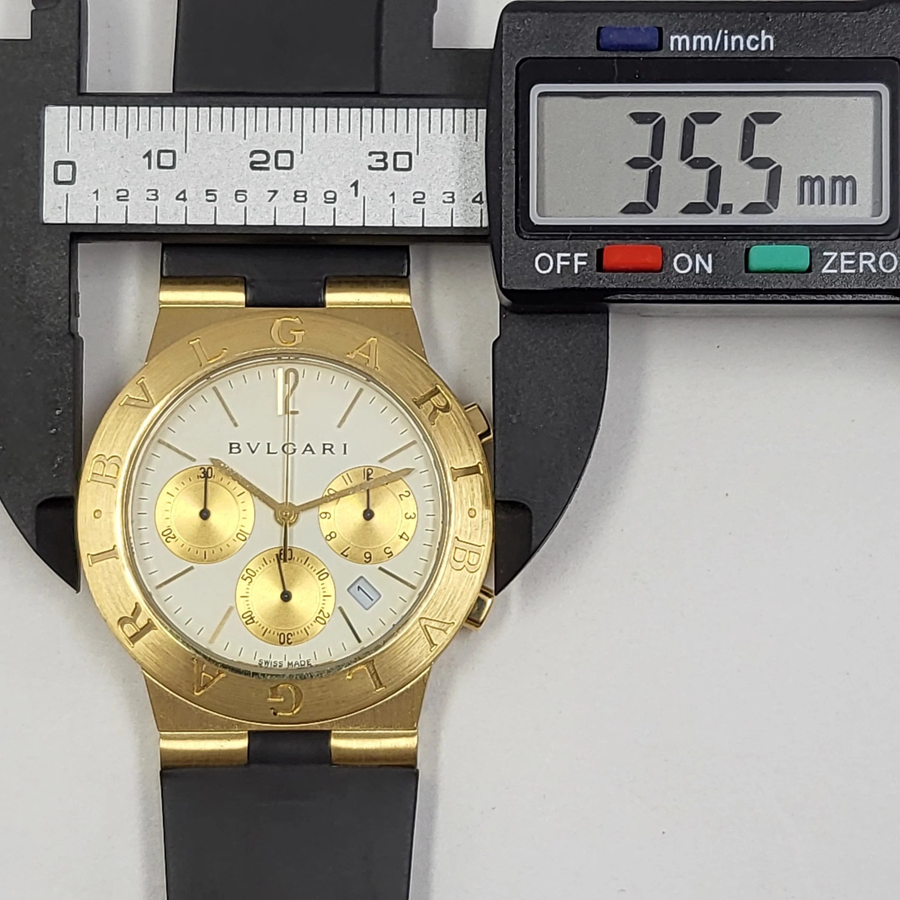 Reloj Bvlgari Diagono Oro 18k Cronografo Quartz - Image 9