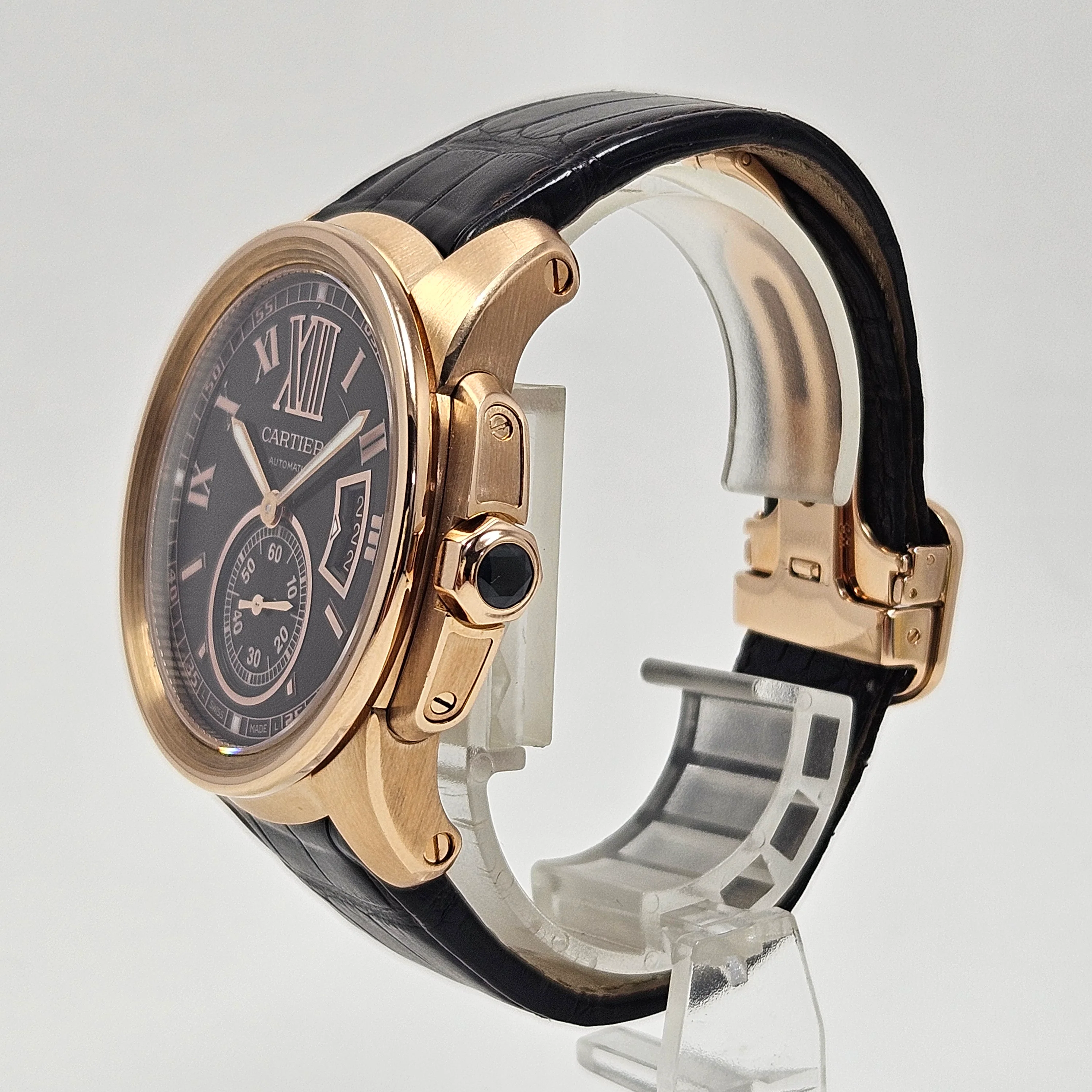 Reloj Cartier Calibre Oro Rosa 18k Automático - Image 3