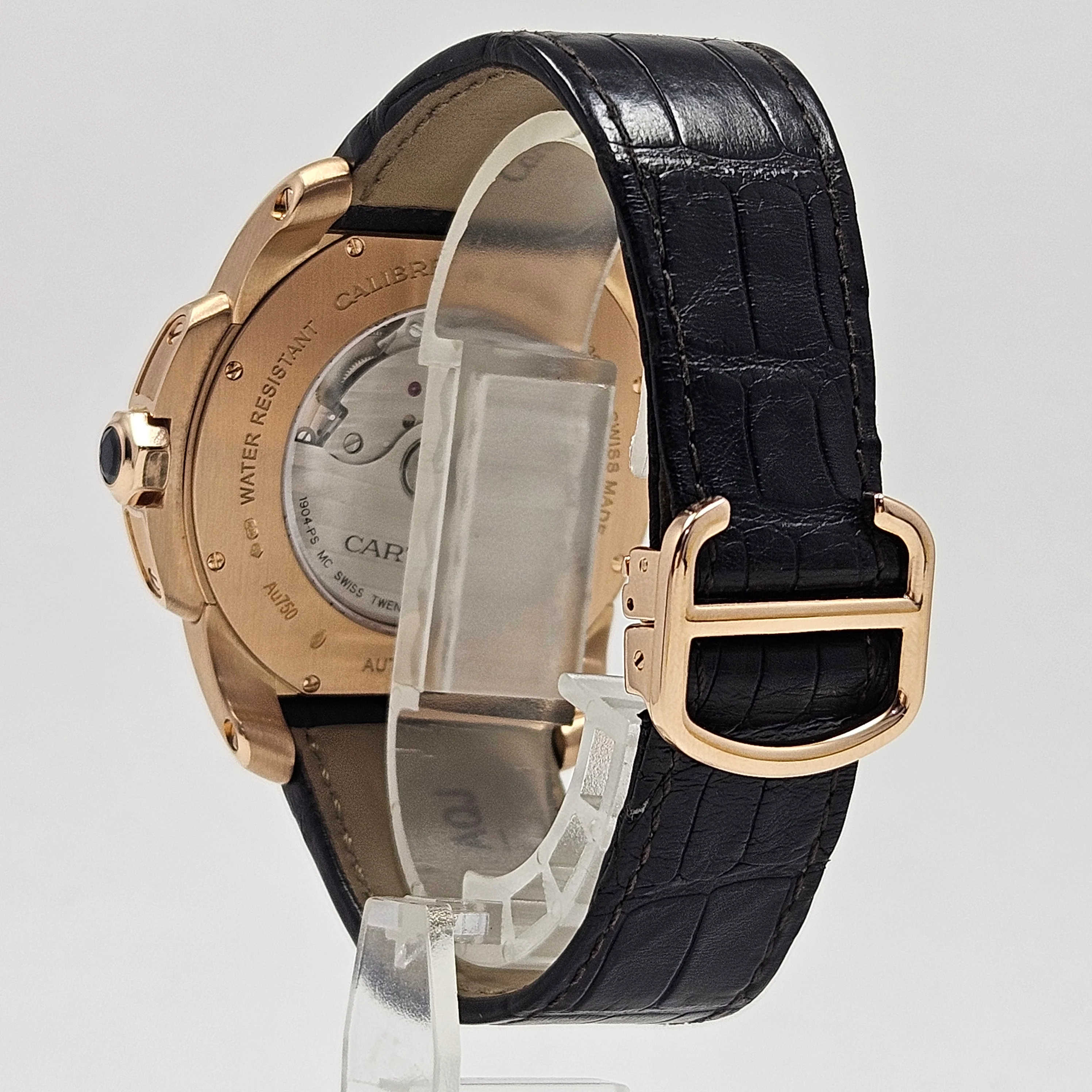 Reloj Cartier Calibre Oro Rosa 18k Automático - Image 4