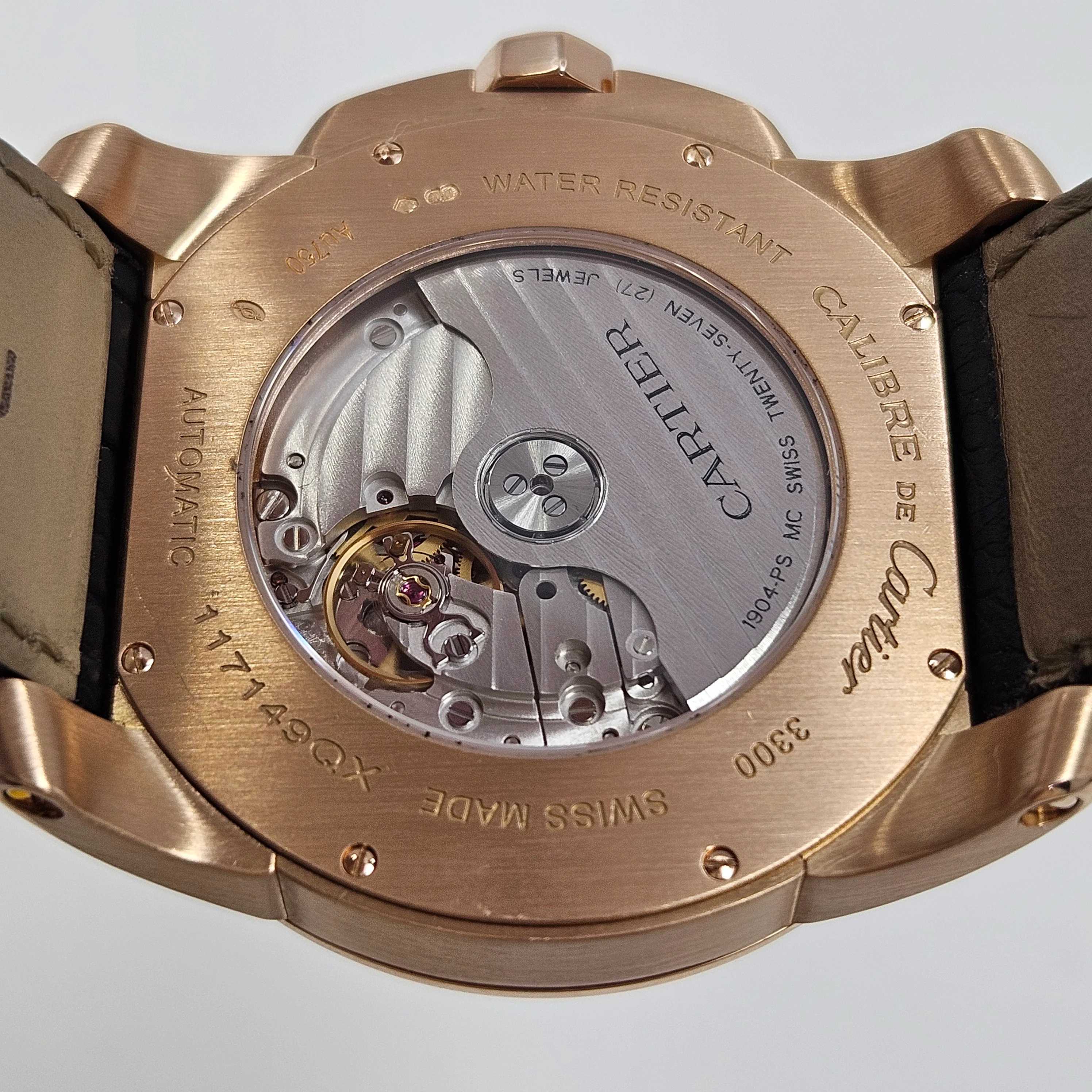Reloj Cartier Calibre Oro Rosa 18k Automático - Image 7