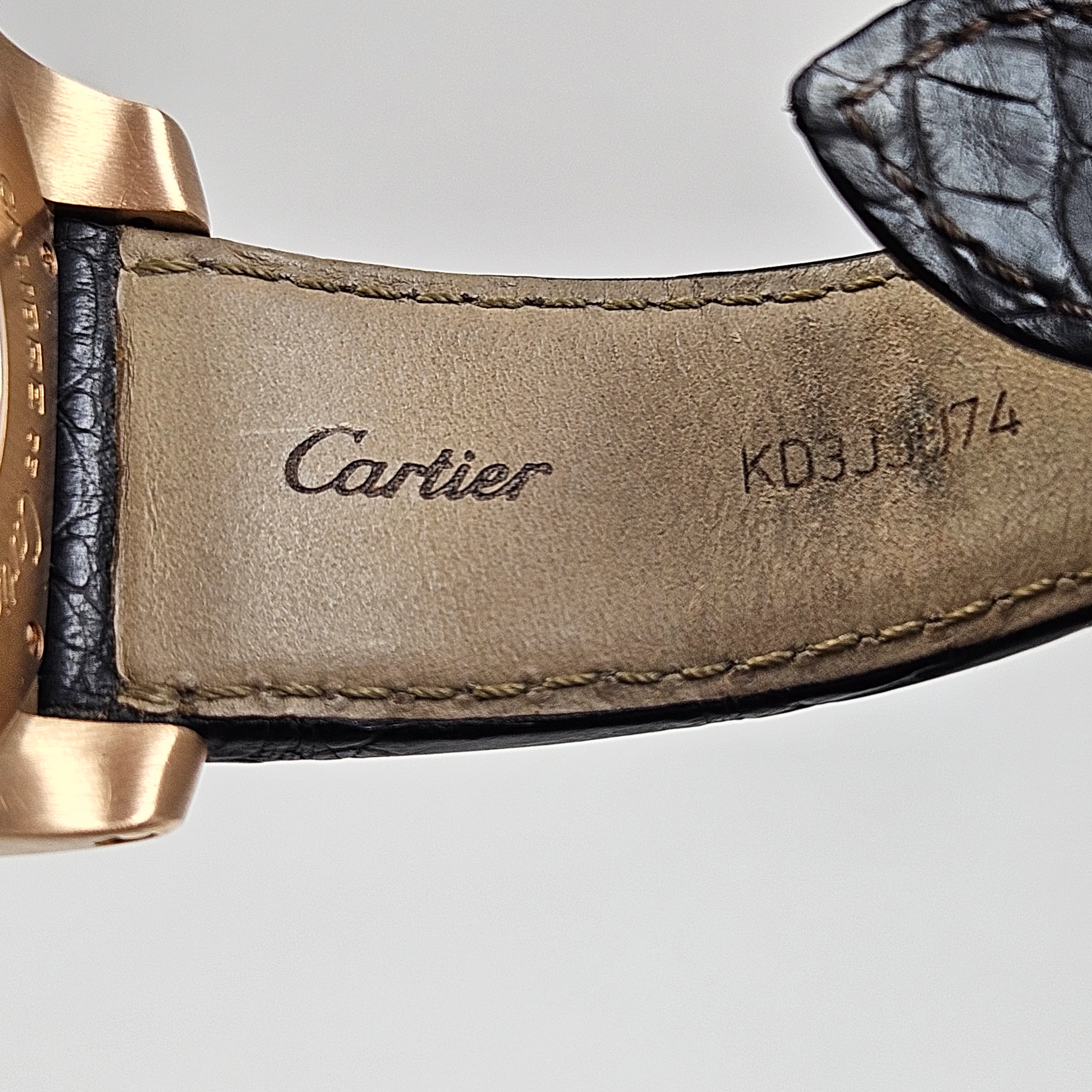Reloj Cartier Calibre Oro Rosa 18k Automático - Image 8