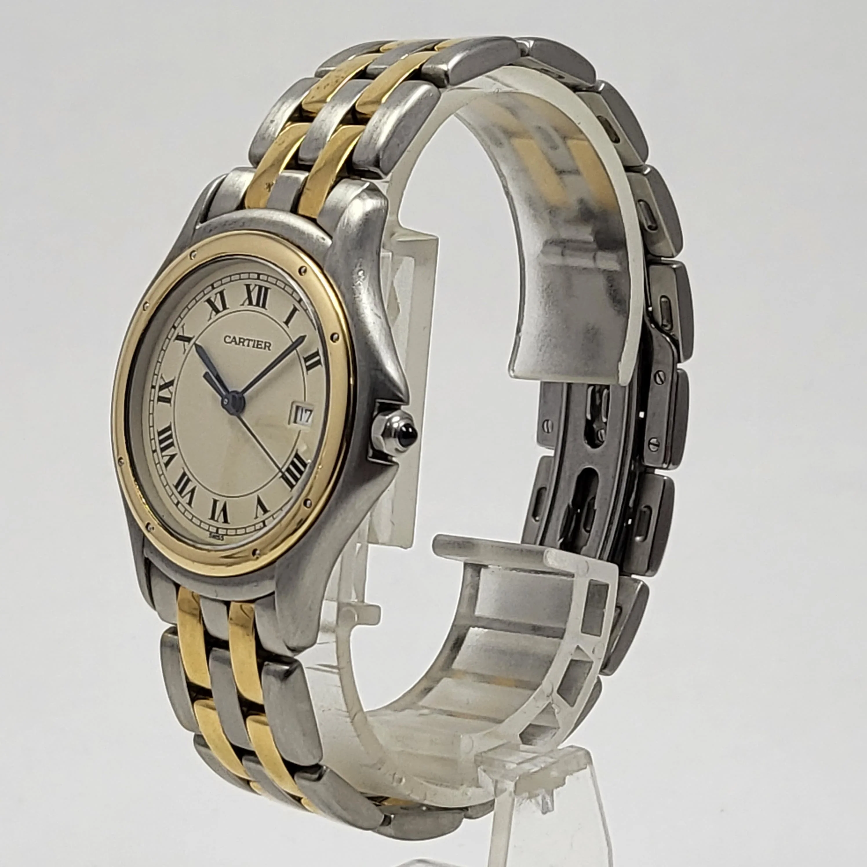 Reloj Cartier Cougar Oro 18k Acero 32mm Quartz - Image 3