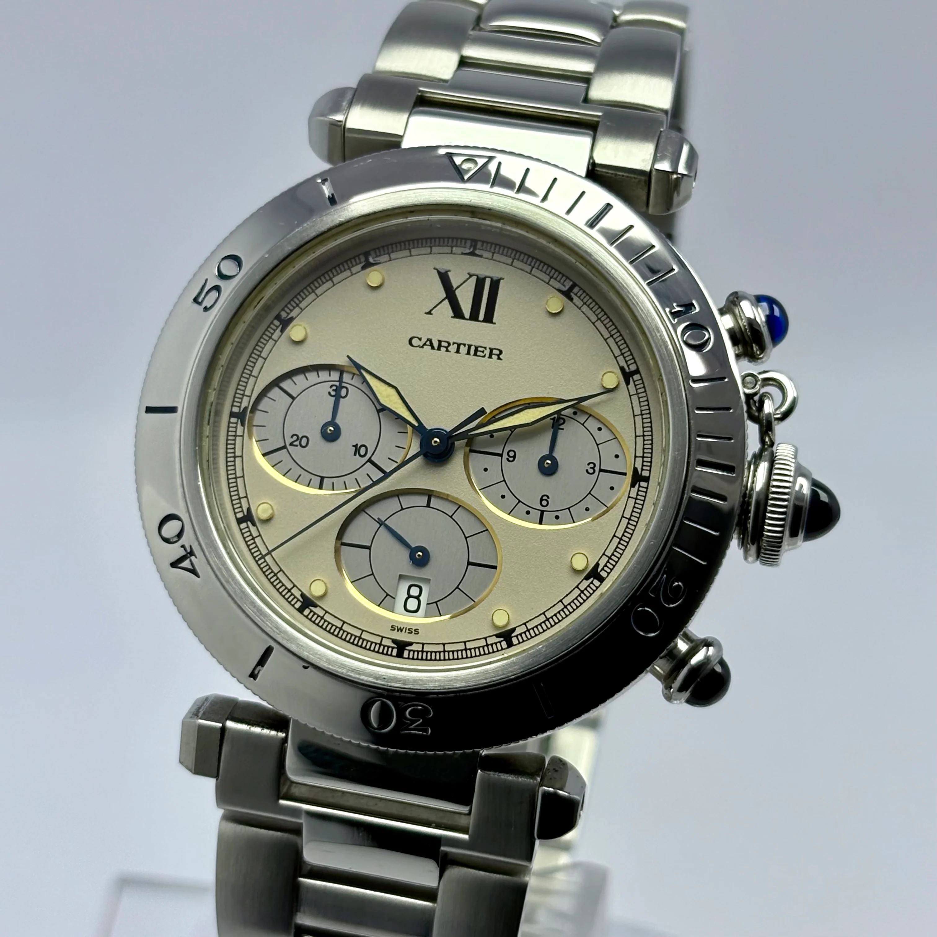 Reloj Cartier Pasha Cronógrafo Quartz 4030 - Image 3