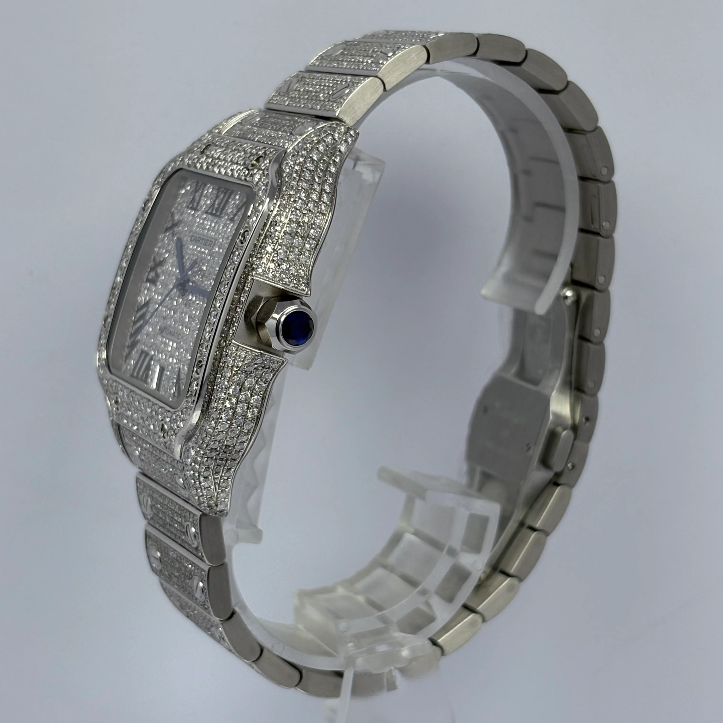 Reloj Cartier Santos Full Ice Automático - Image 4