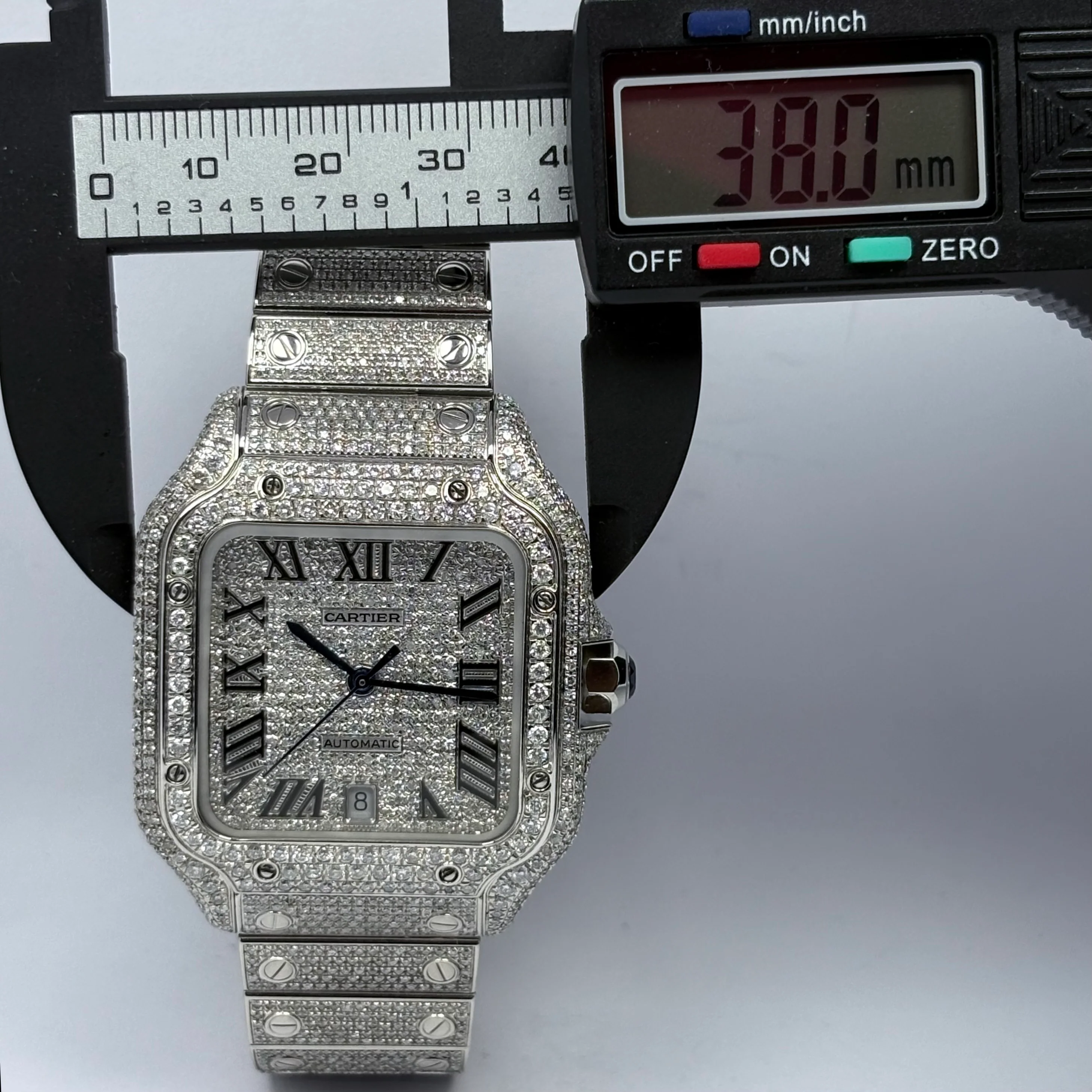 Reloj Cartier Santos Full Ice Automático - Image 9