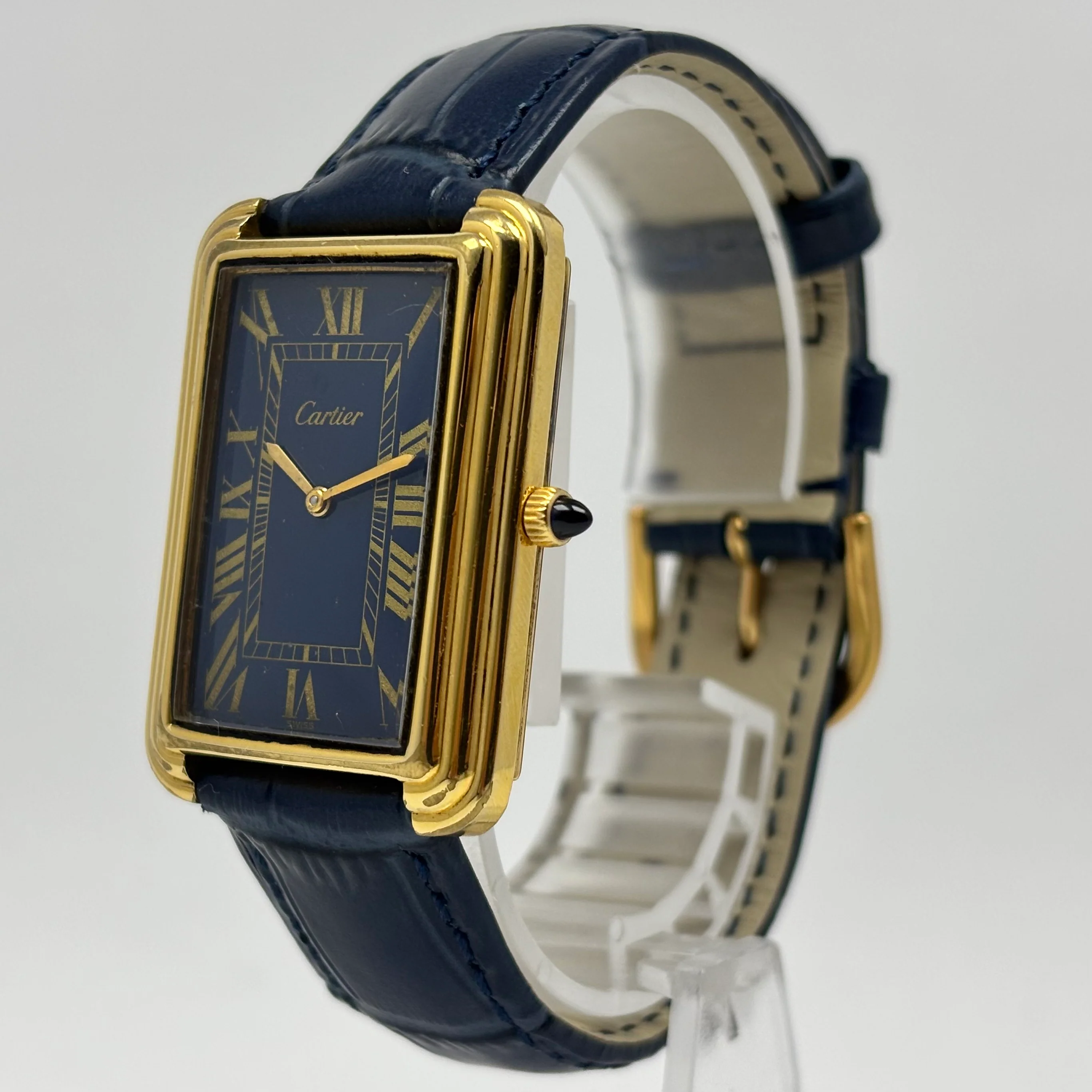 Reloj Cartier Stepped Tank Jumbo Paris Cuerda Vintage - Image 4