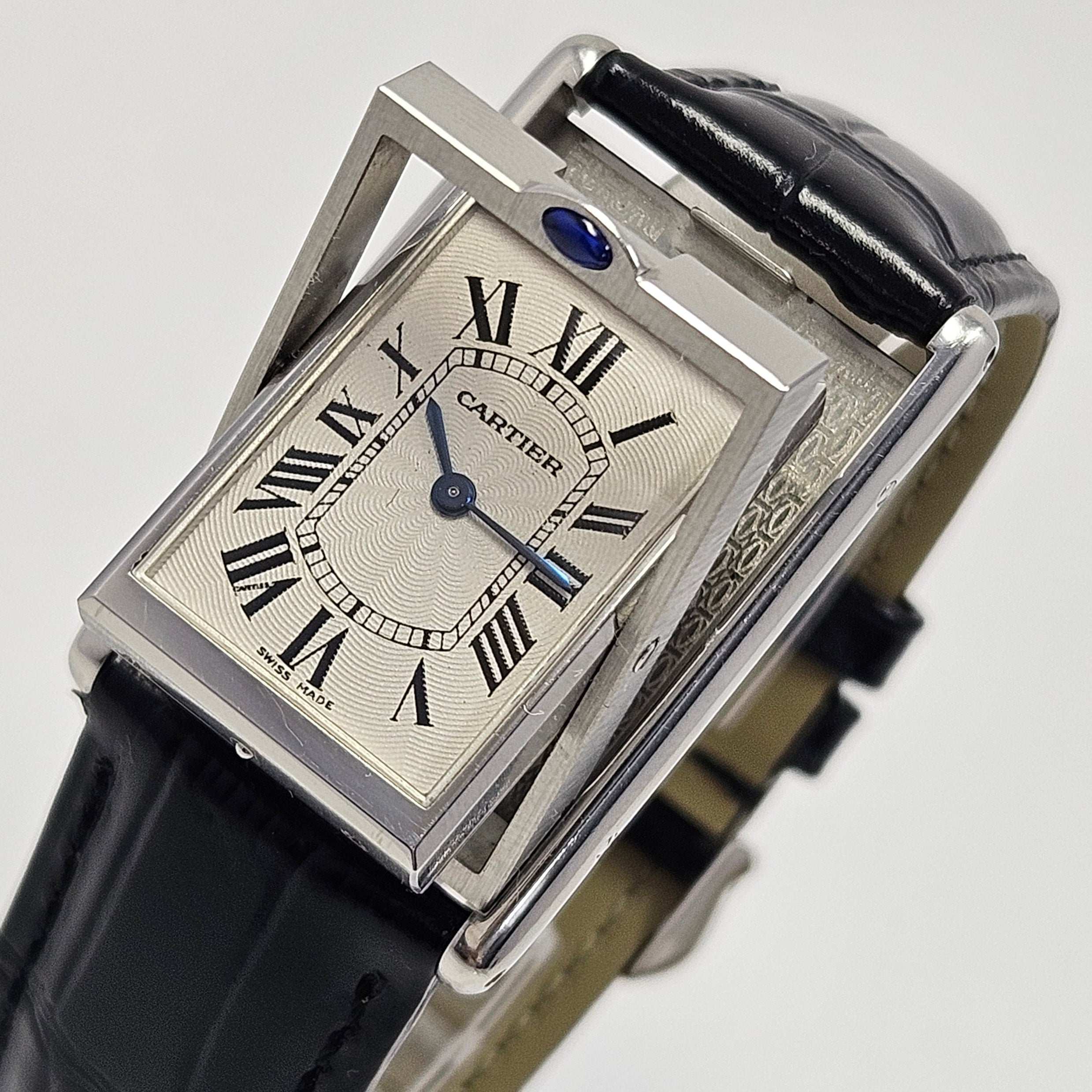 Reloj Cartier Tank Basculante 2390 Cuerda Manual Largo - Image 6