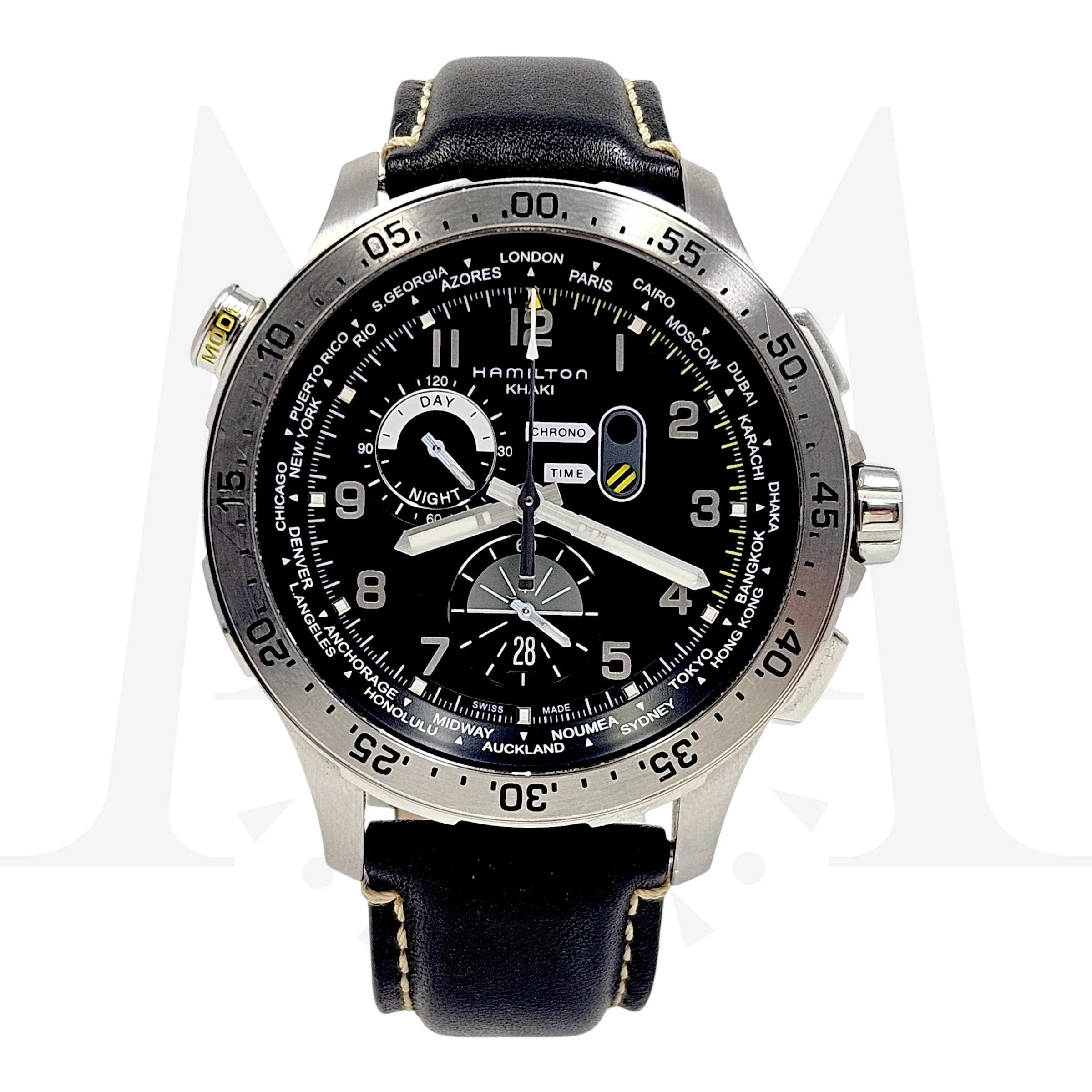 Reloj Hamilton Khaki Aviation Worldtimer Crono Quartz - Image 3