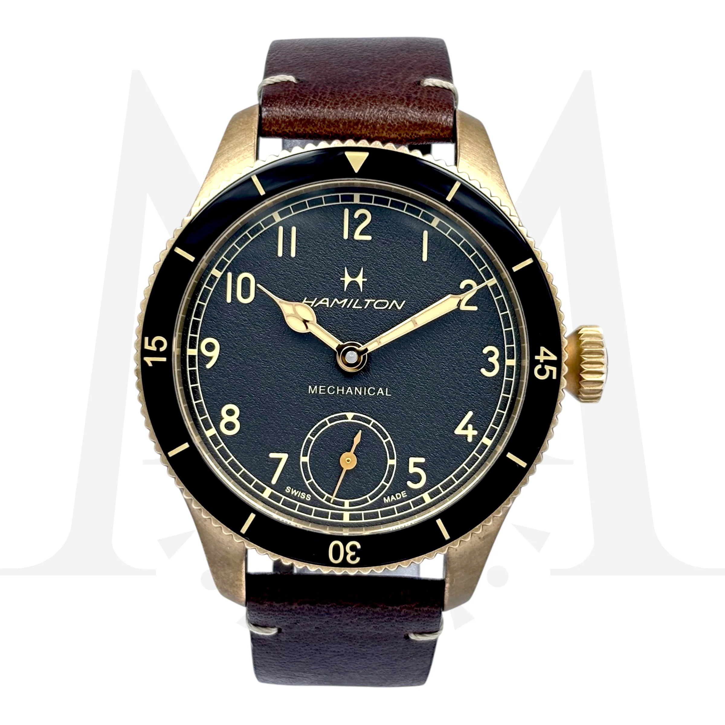 Reloj Hamilton Pilot Pioneer Bronze Cuerda Manual