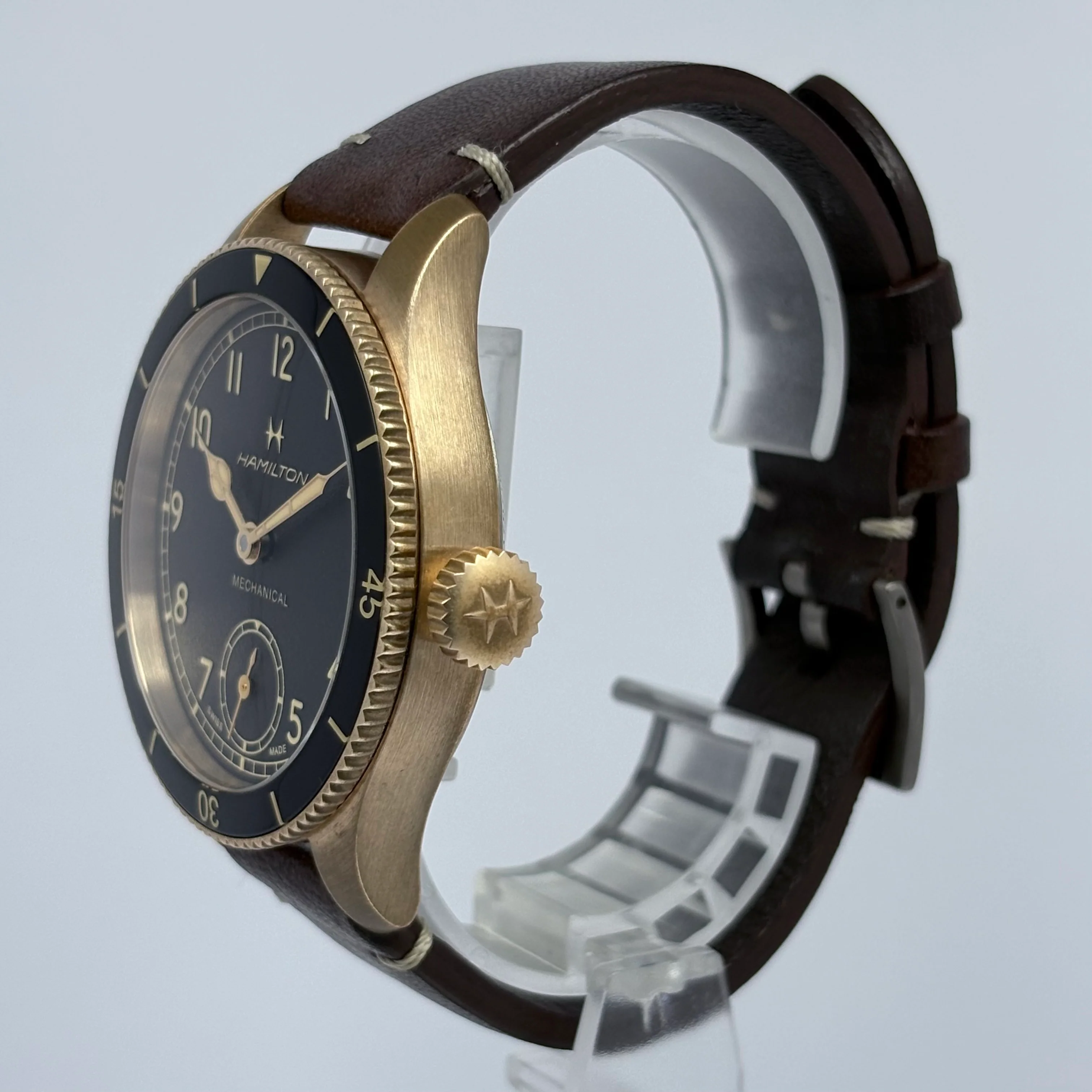 Reloj Hamilton Pilot Pioneer Bronze Cuerda Manual - Image 5