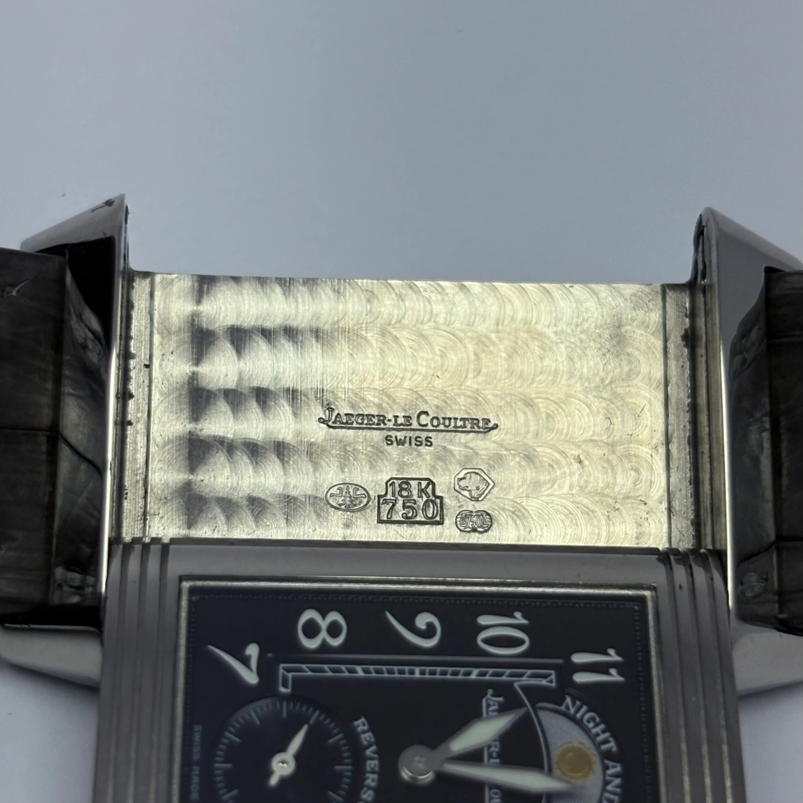 Reloj Jaeger Le-Coultre Reverso Duo Face Night & Day Oro Blanco Cuerda - Image 11