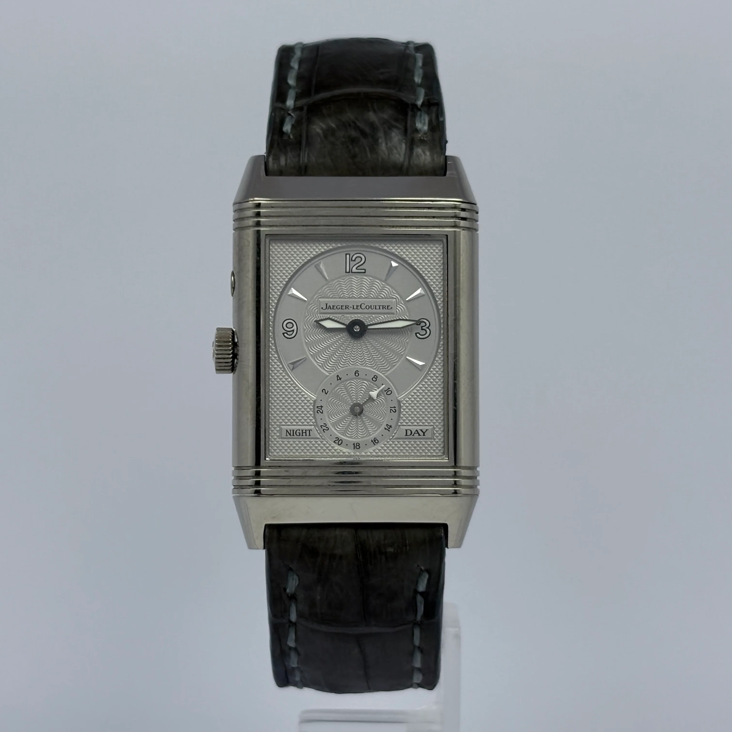 Reloj Jaeger Le-Coultre Reverso Duo Face Night & Day Oro Blanco Cuerda - Image 2