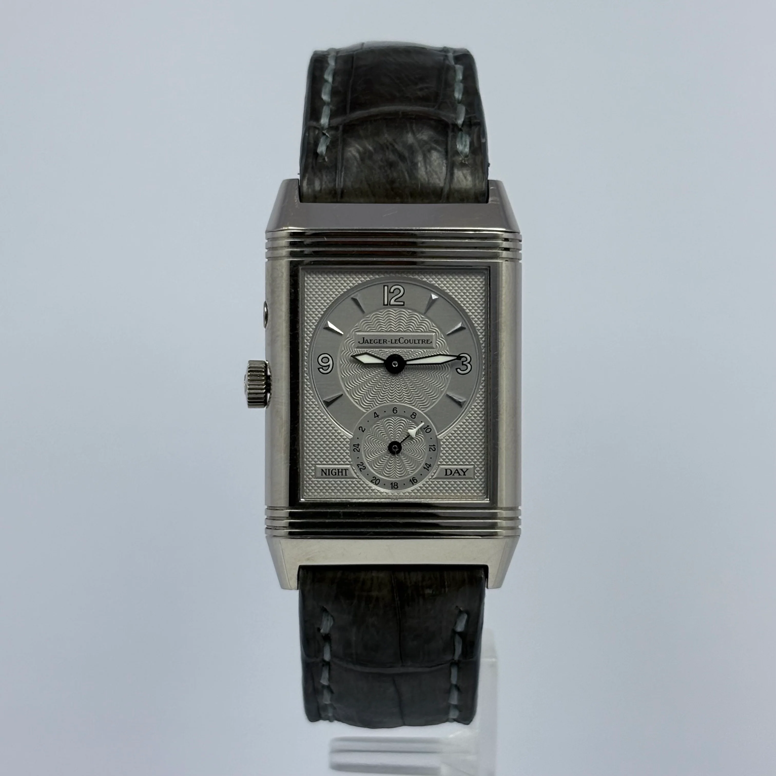Reloj Jaeger Le-Coultre Reverso Duo Face Night & Day Oro Blanco Cuerda - Image 3