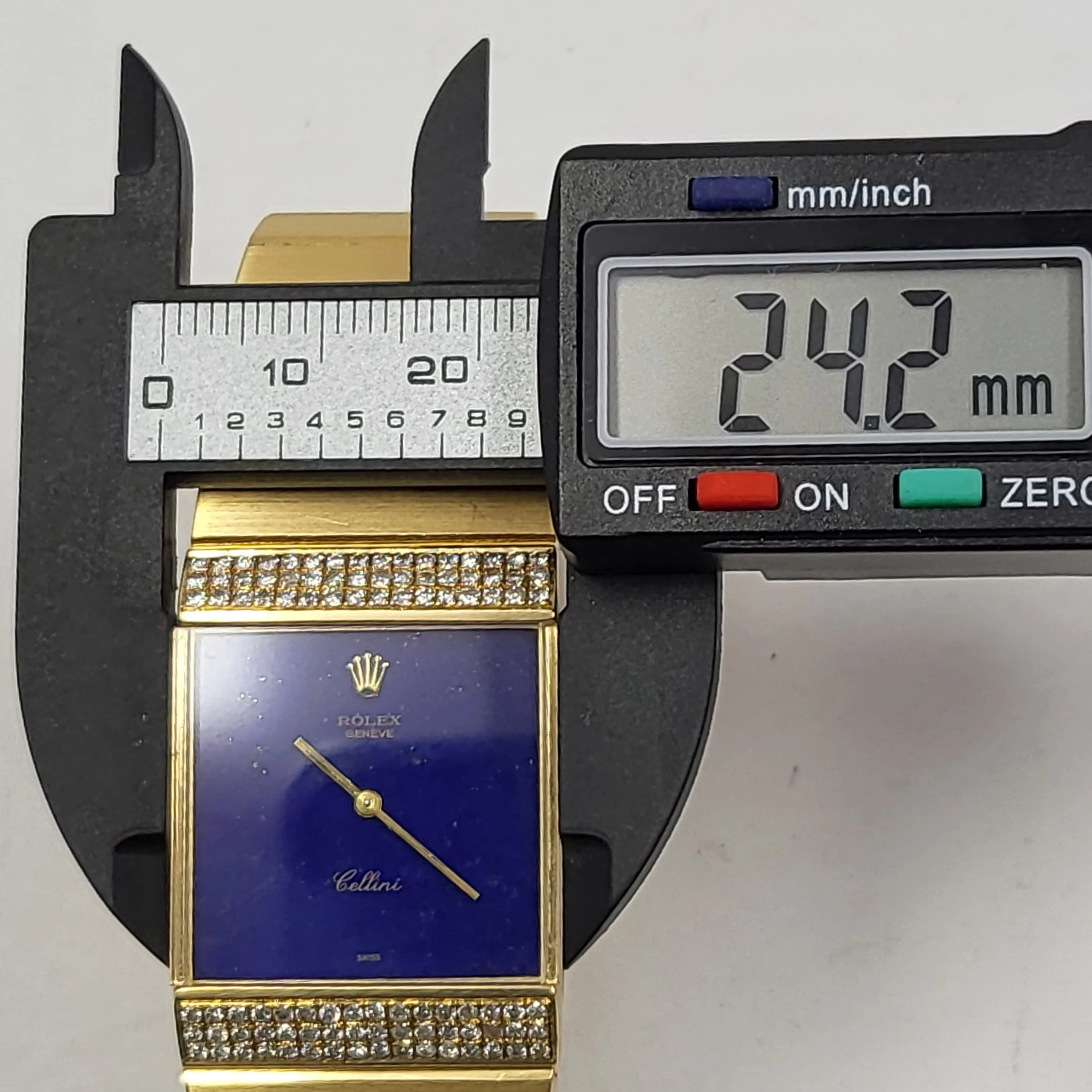Reloj Rolex King Midas Oro 18k Dial Lapislázuli Cuerda - Image 7