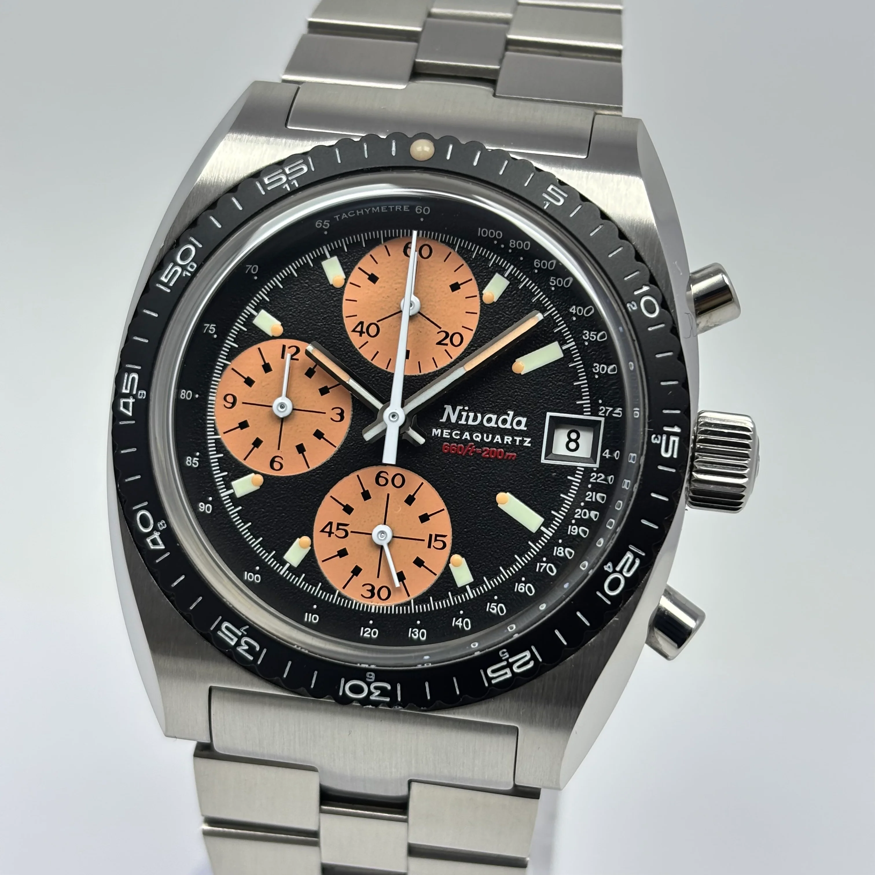 Reloj Nivada Grenchen Chronosport Salmon Mecaquartz - Image 2