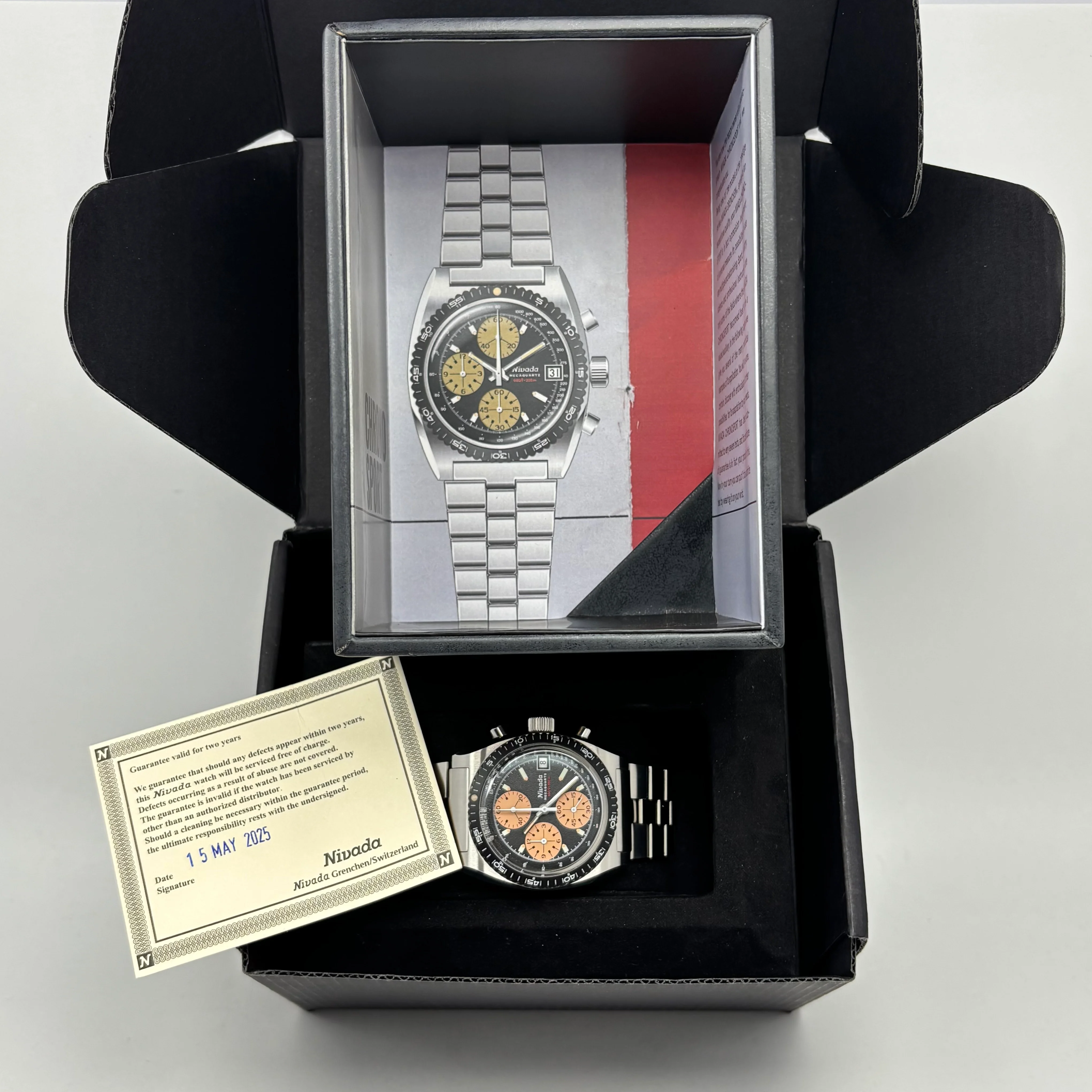 Reloj Nivada Grenchen Chronosport Salmon Mecaquartz - Image 4