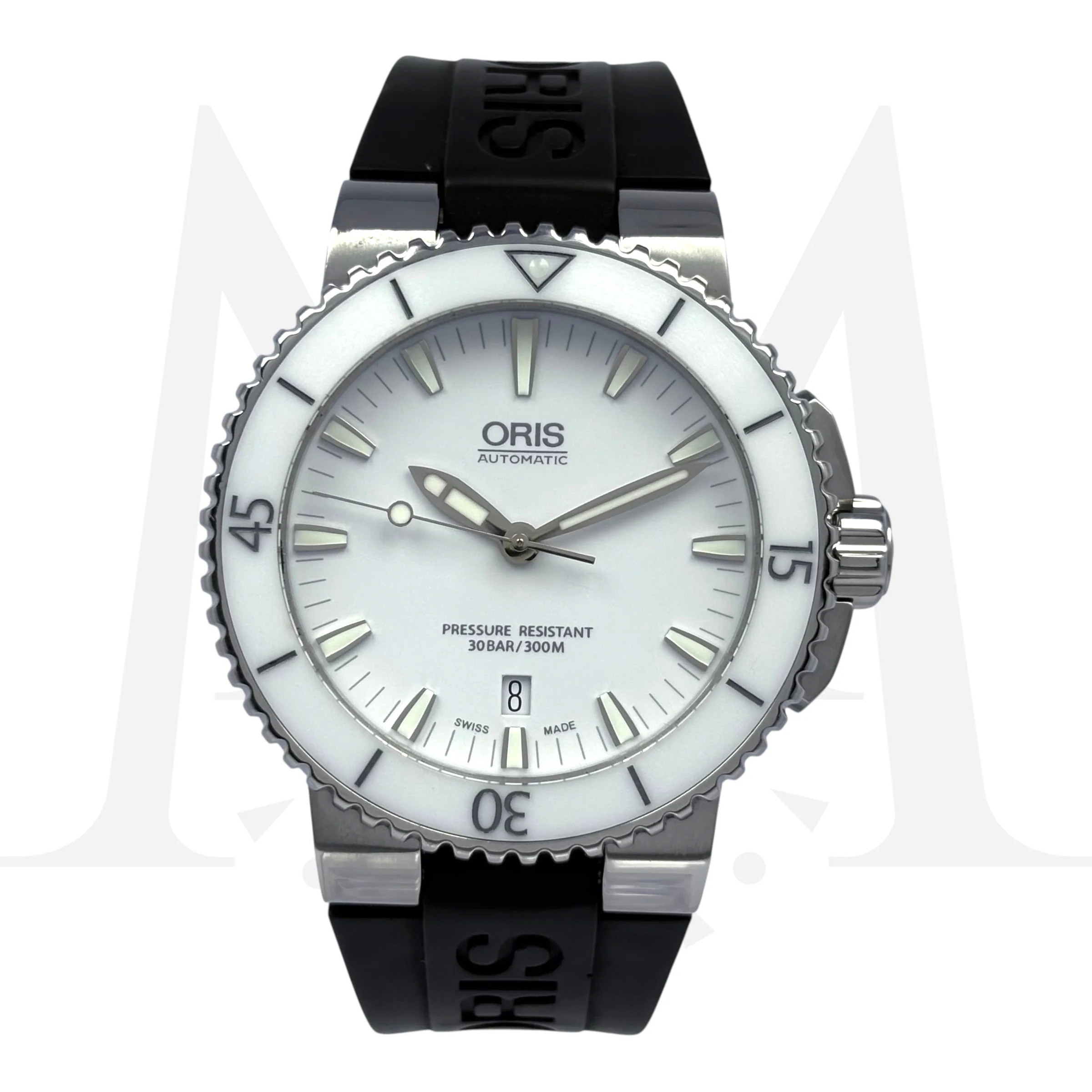 Reloj Oris Aquis Date Blanco Automático