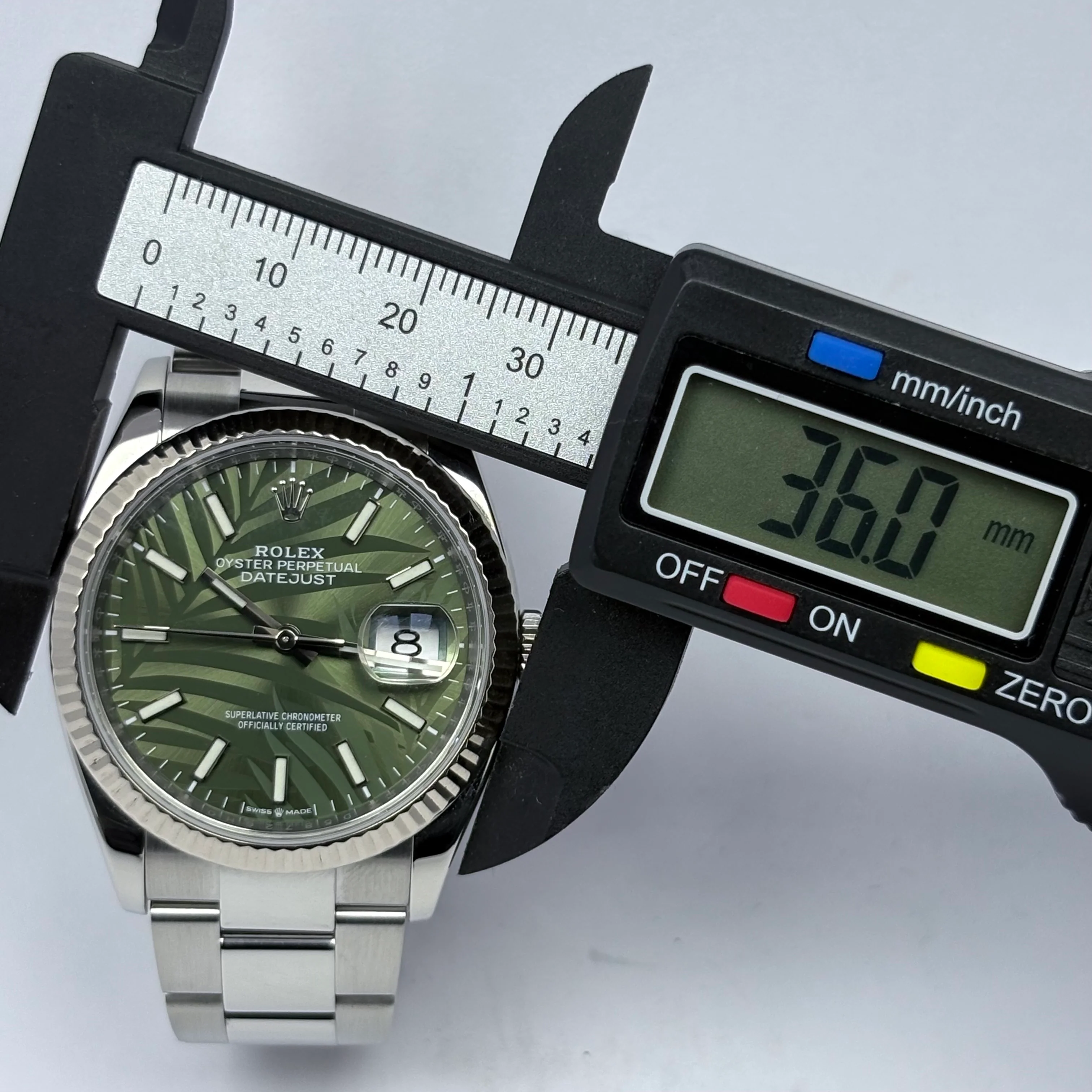 Reloj Rolex Datejust Green Palm Motif 36 126234 Automatico - Image 7