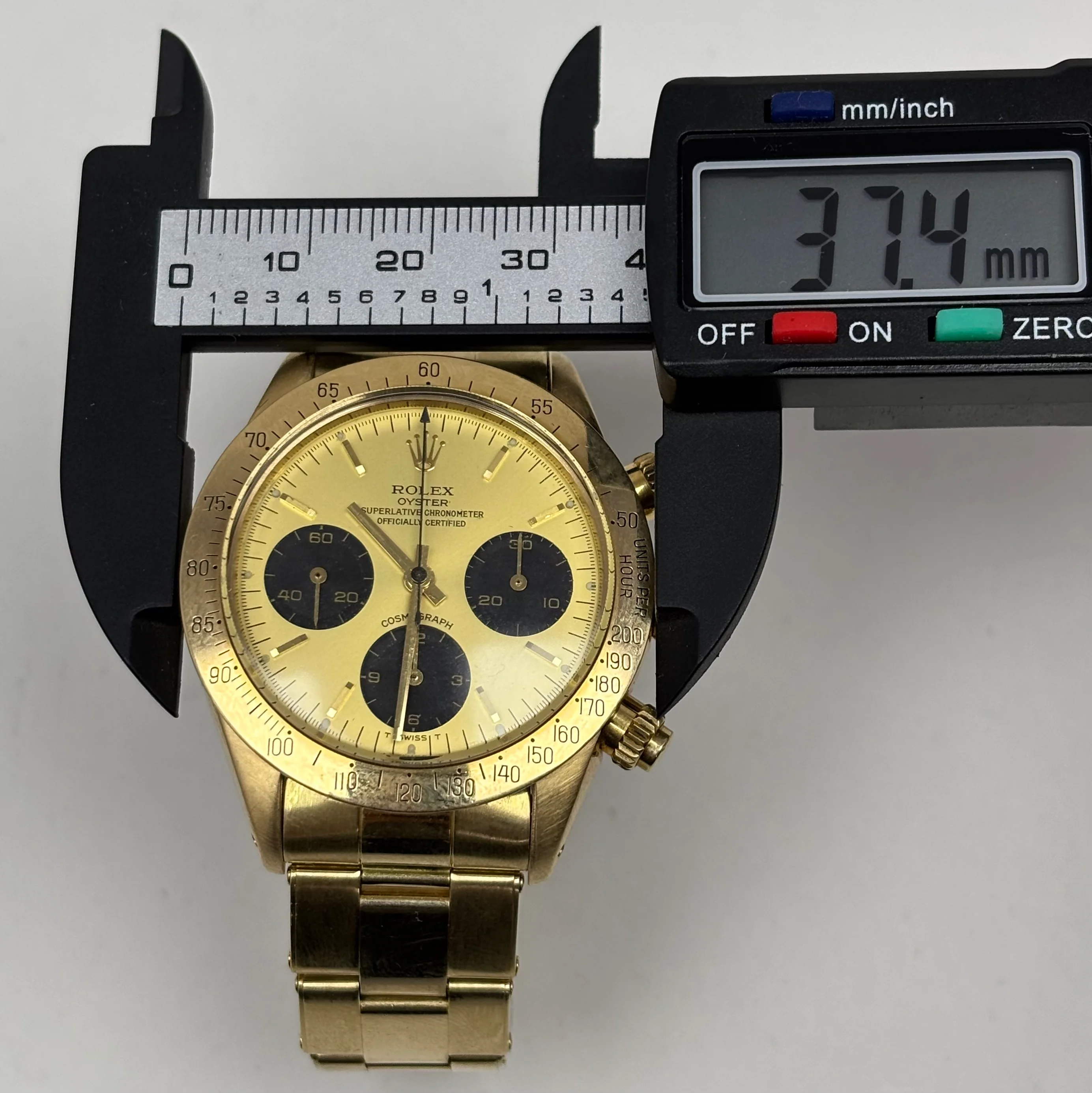 Reloj Rolex Daytona Cosmograph Oro 14k Cuerda Cronógrafo Vintage - Image 10