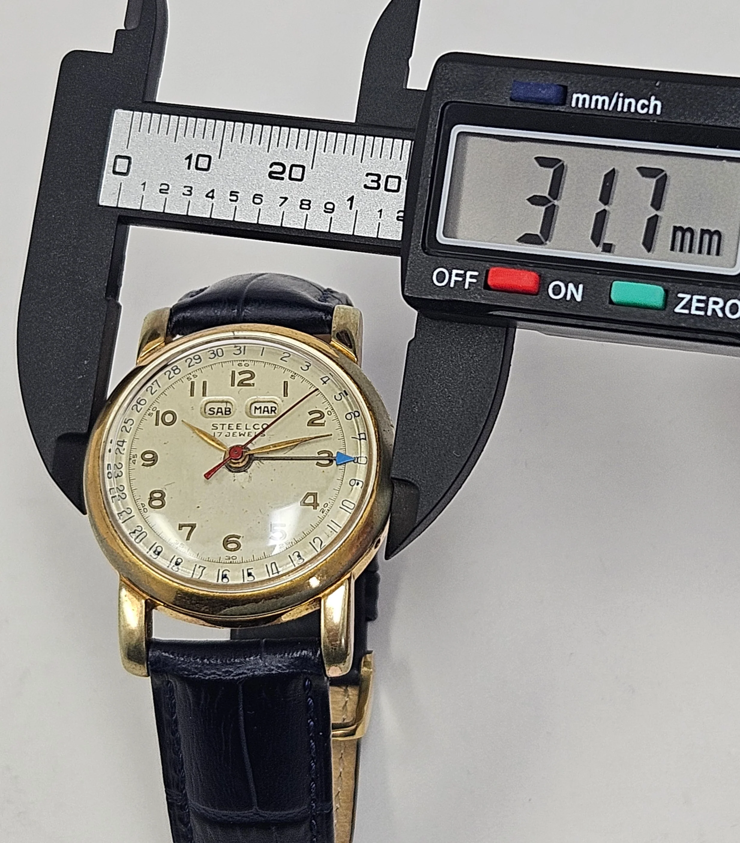 Reloj Steelco Calendario Completo Vintage Cuerda - Image 8